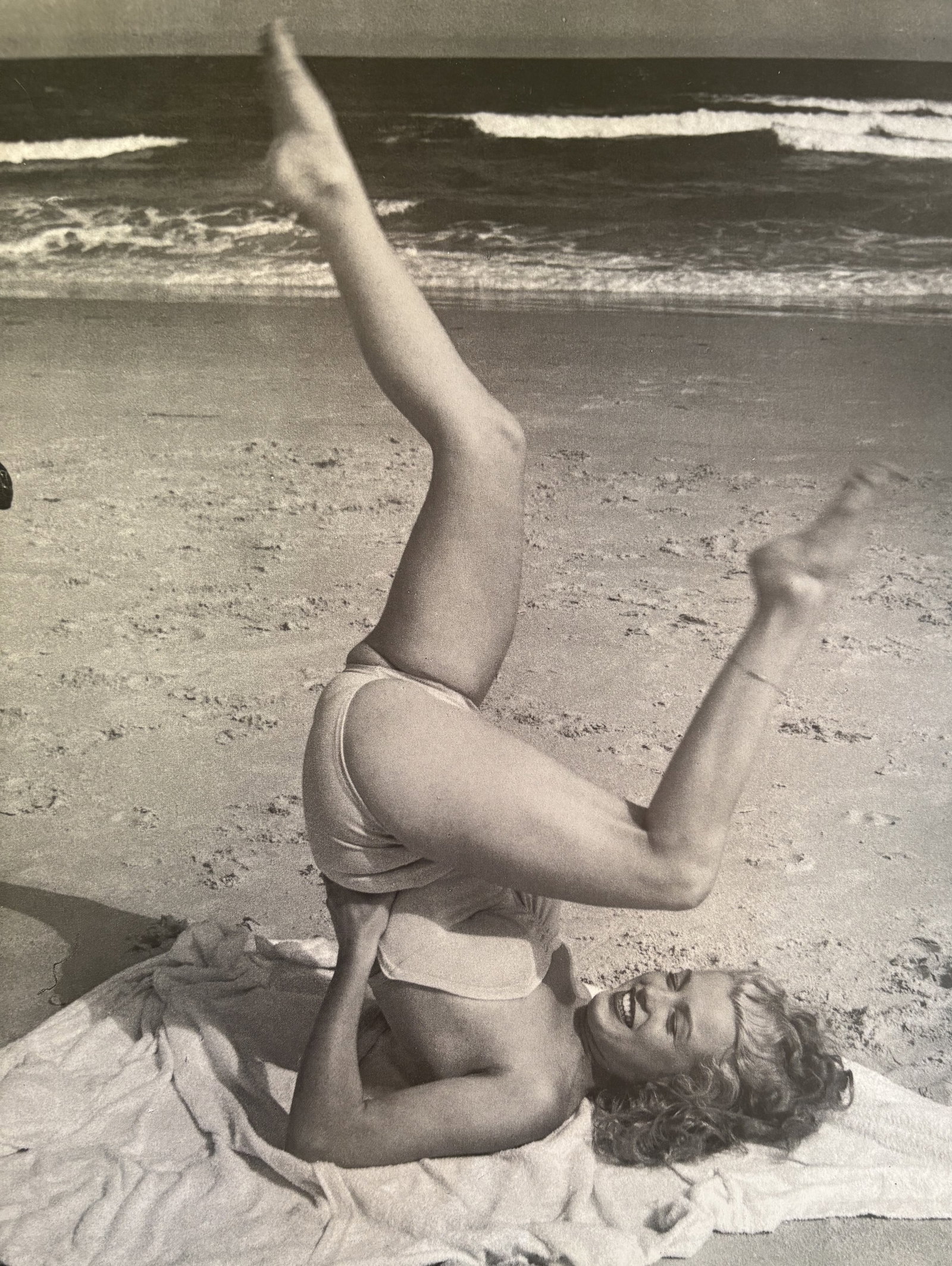 ANDRE D MARILYN MONROE DUOTONE PRINT: Andre D Marilyn Monroe Duotone Print mounted to board measuring at 9.25x11.75 inches
