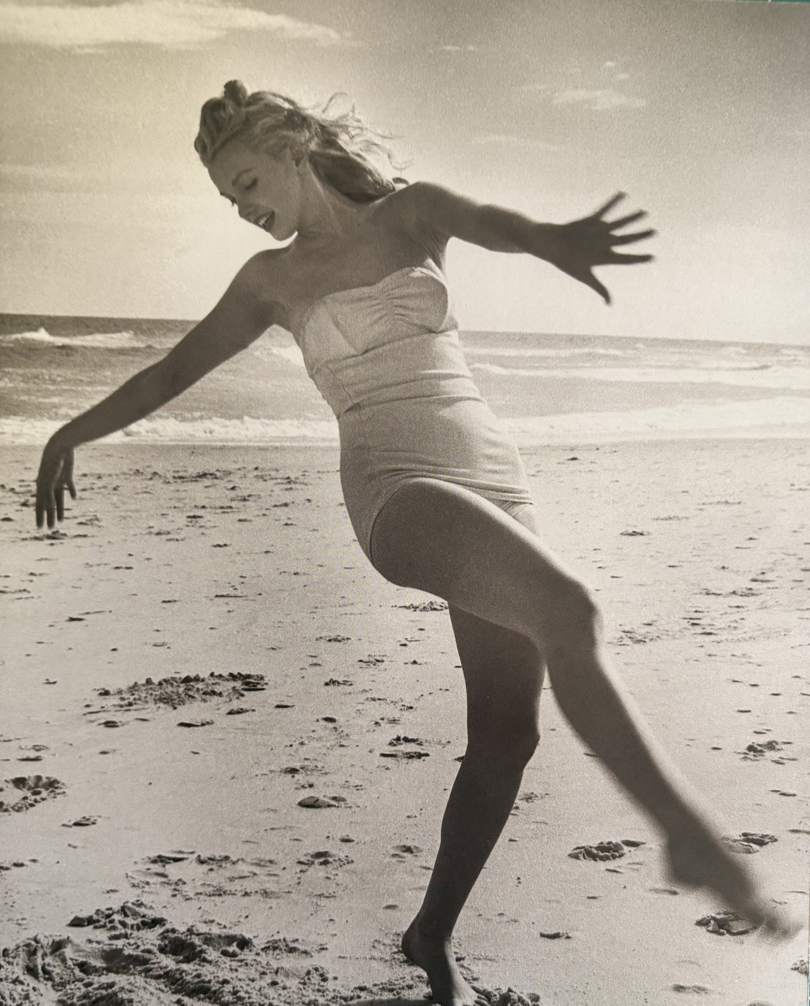 ANDRE D MARILYN MONROE DUOTONE PRINT: Andre D Marilyn Monroe Duotone Print mounted to board measuring at 6x7.5 inches