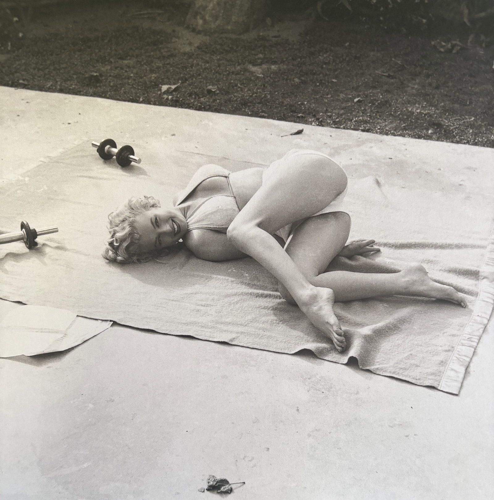 ANDRE D MARILYN MONROE DUOTONE PRINT: Andre D Marilyn Monroe Duotone Print mounted to board measuring at 7.5x7.5 inches