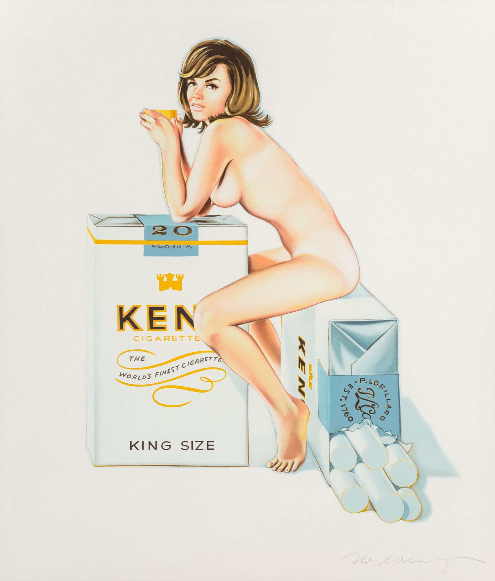 MEL RAMOS MICRONITE MARY PRINT: Mel Ramos Micronite Mary Print measuring at 19.75x23 inches. Plate signed in the corner.