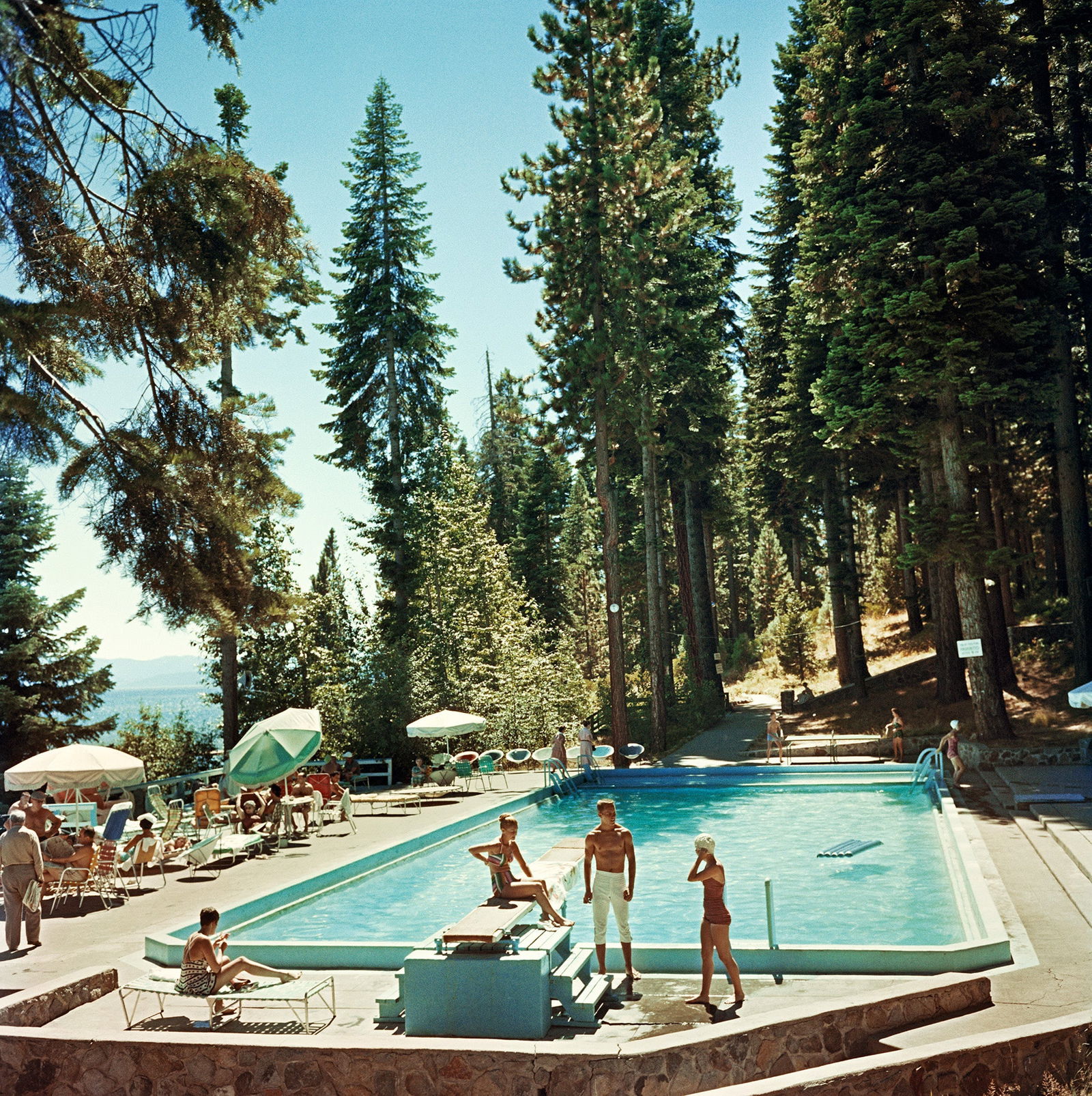 SLIM AARONS POOL AT LAKE TAHOE PRINT (1 of 1)