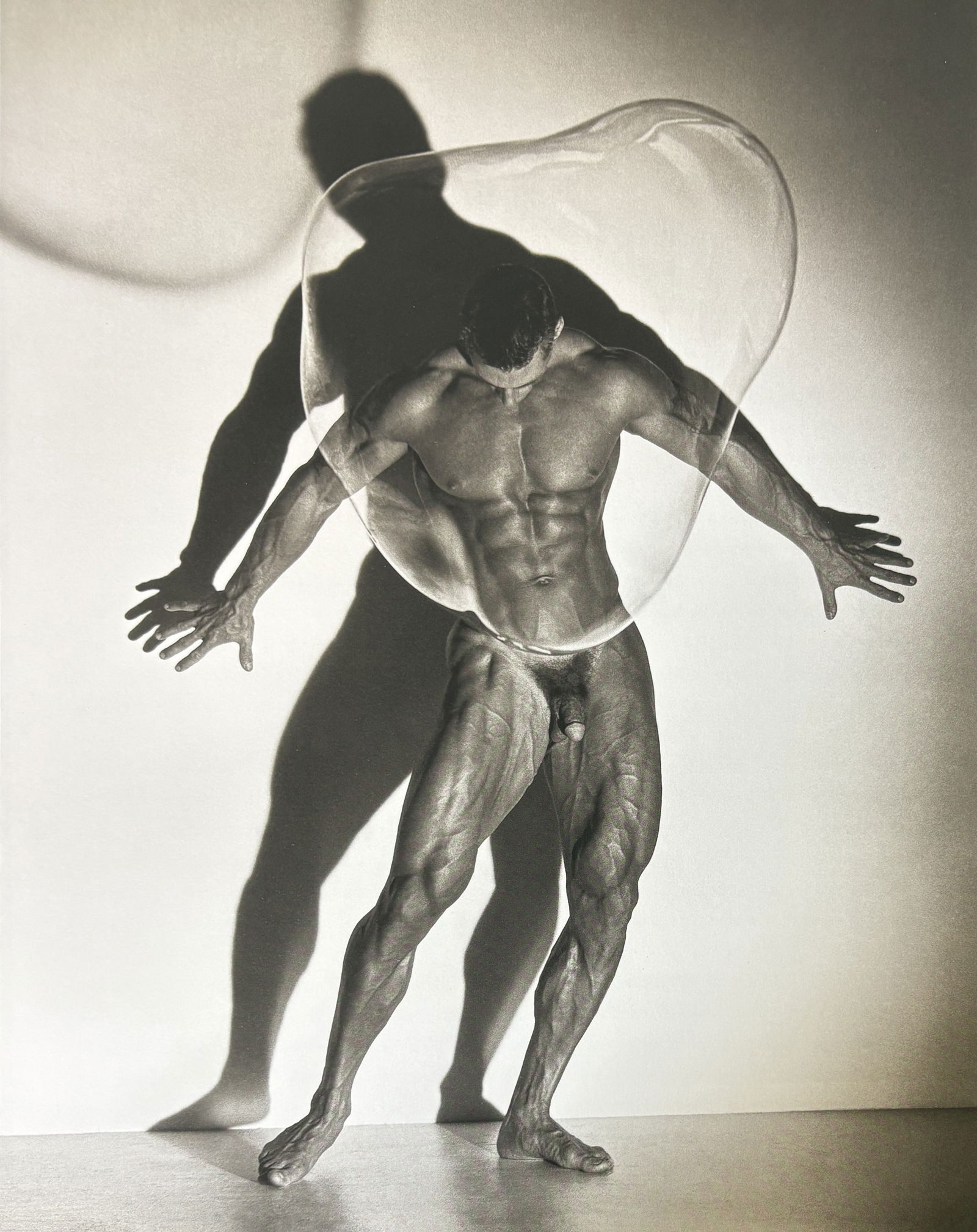 HERB RITTS MALE NUDE GRAVURE: Herb Ritts Male Nude Gravure professionally mounted to conservation board measuring at 8.5x11 inches.