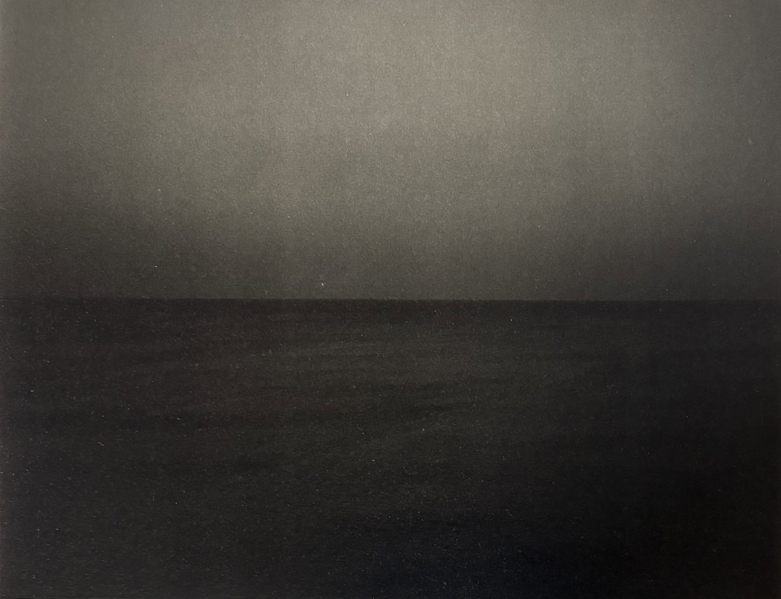 HIROSHI SUGIMOTO TYRENIEAN SEA DUOTONE PRINT: Hiroshi Sugimoto Tyreniean Sea Duotone Print professionally mounted to conservation board measuring at 10.5x11 inches.