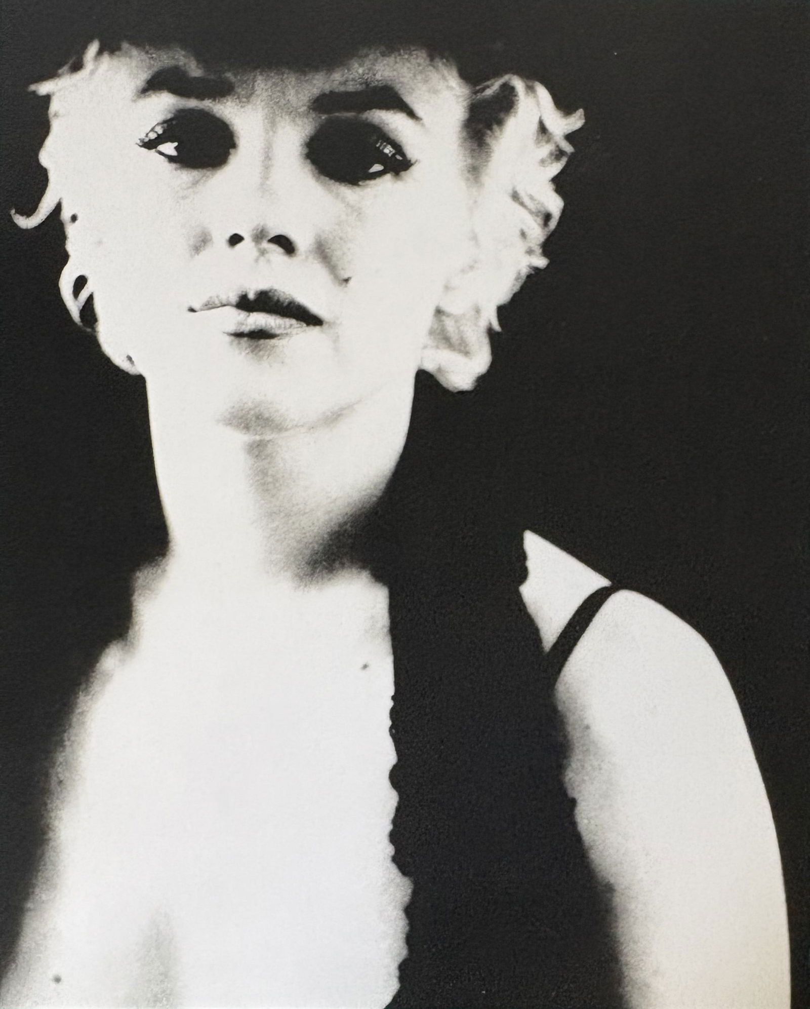 MILTON GREENE MARILYN THE BLACK SITTING DUOTONE PRINT: Milton Greene Marilyn The Black Sitting Duotone Print professionally mounted to conservation board measuring at 9.25x11.5 inches.