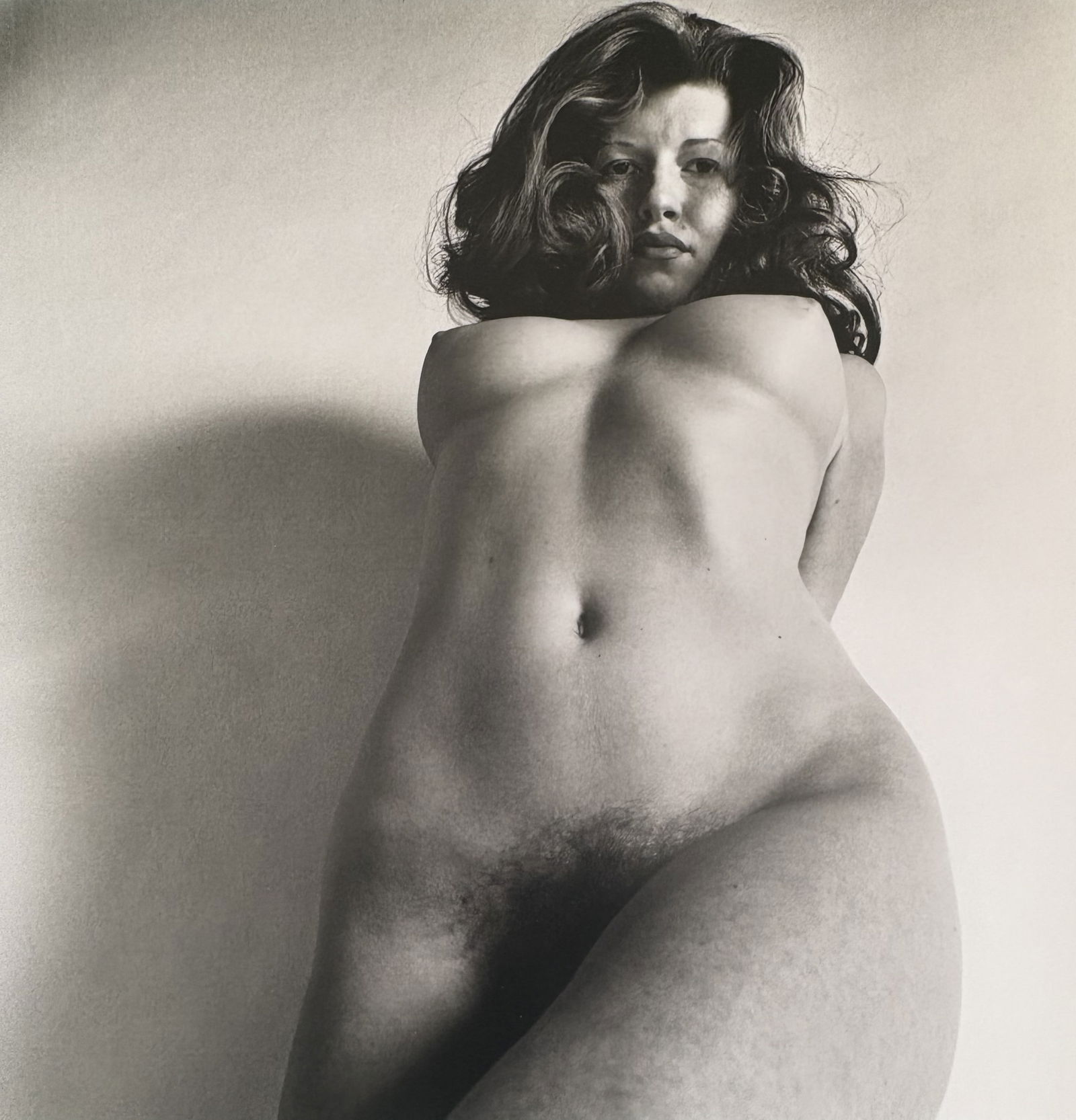 HELMUT NEWTON L ALLEMANDE BERLIN NUDE PHOTO LITHO: Helmut Newton L Allemande Berlin Nude Photo litho mounted to board measuring at 9.5x9.5 inches.