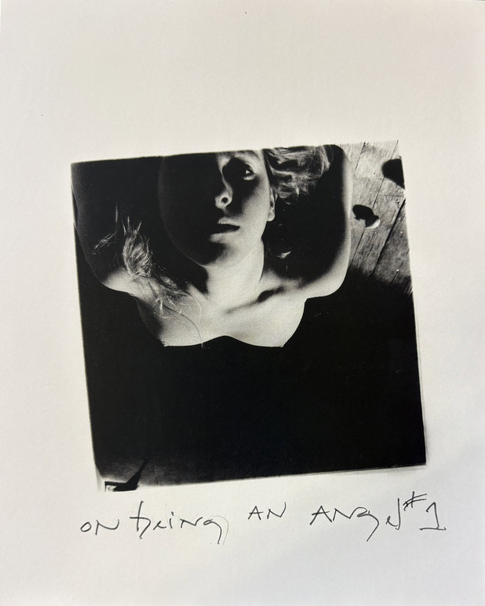 FRANCESCA WOODMAN ON BEING AN ANGEL PHOTO LITHO: Francesca Woodman On being an Angel Photo Litho mounted to board measuring at 5.5x7 inches.
