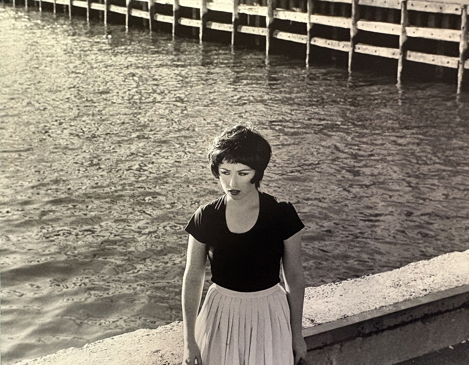 CINDY SHERMAN UNTITLED FILM STILL #25 PHOTO LITHO: Cindy Sherman Untitled Film Still #25 Photo Litho mounted to board measuring at 6.25x8 inches.