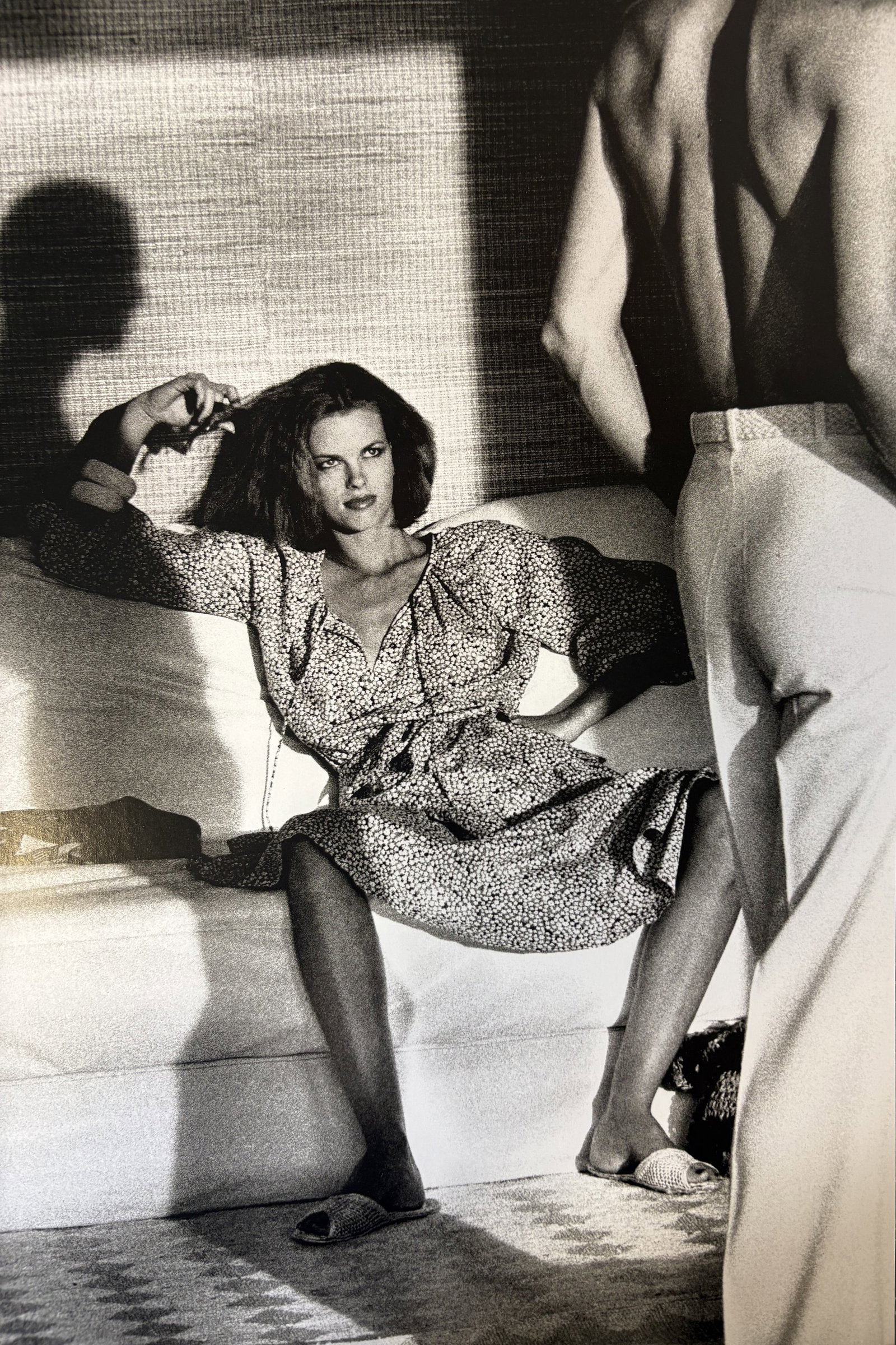 HELMUT NEWTON CALVIN KLEIN PHOTO LITHO: Helmut Newton Calvin Klein Photo Litho mounted to board measuring at 9.5x14 inches.