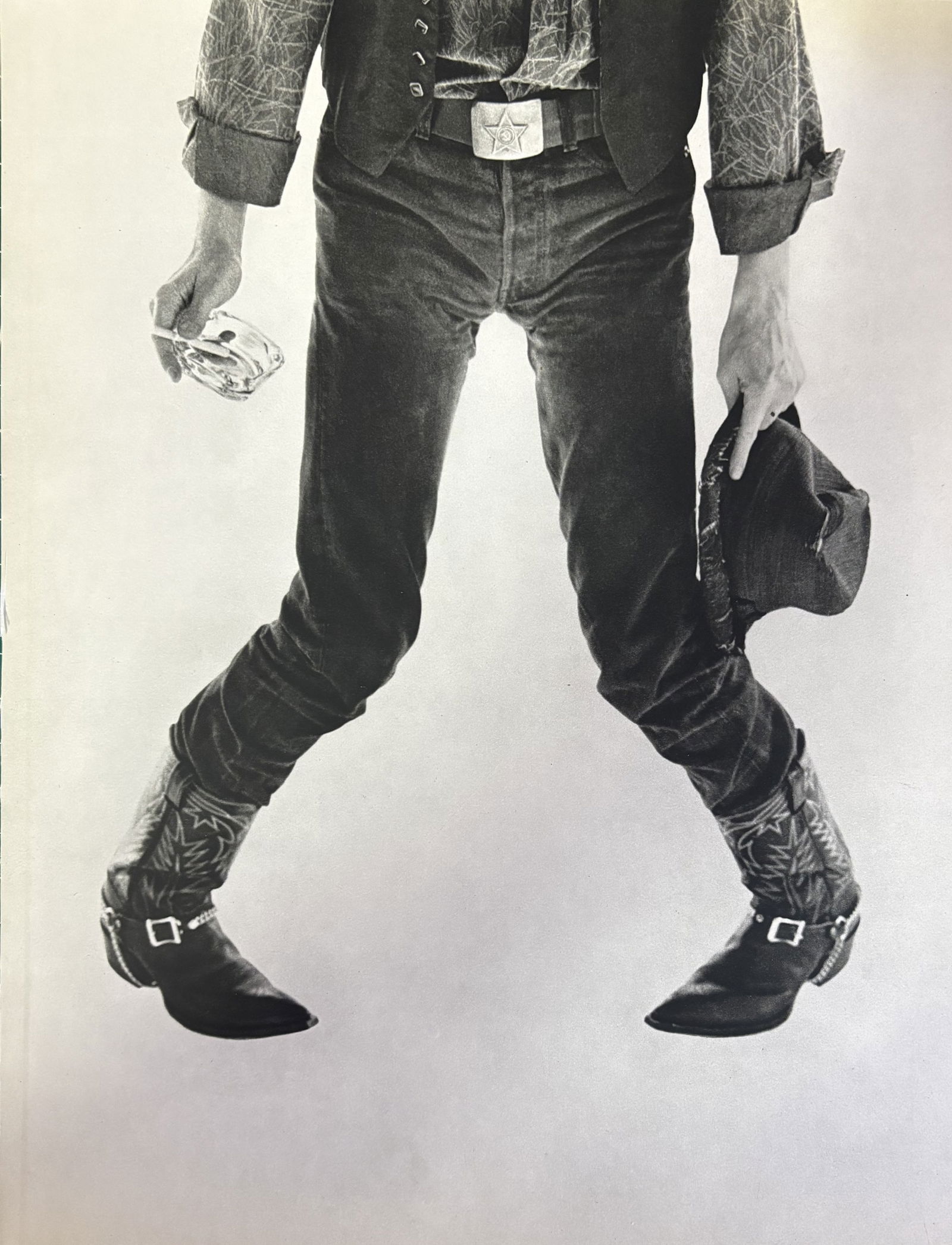 HERB RITTS DAVID BOWIE GRAVURE: Herb Ritts David Bowie Gravure mounted to board measuring at 10x14 inches.