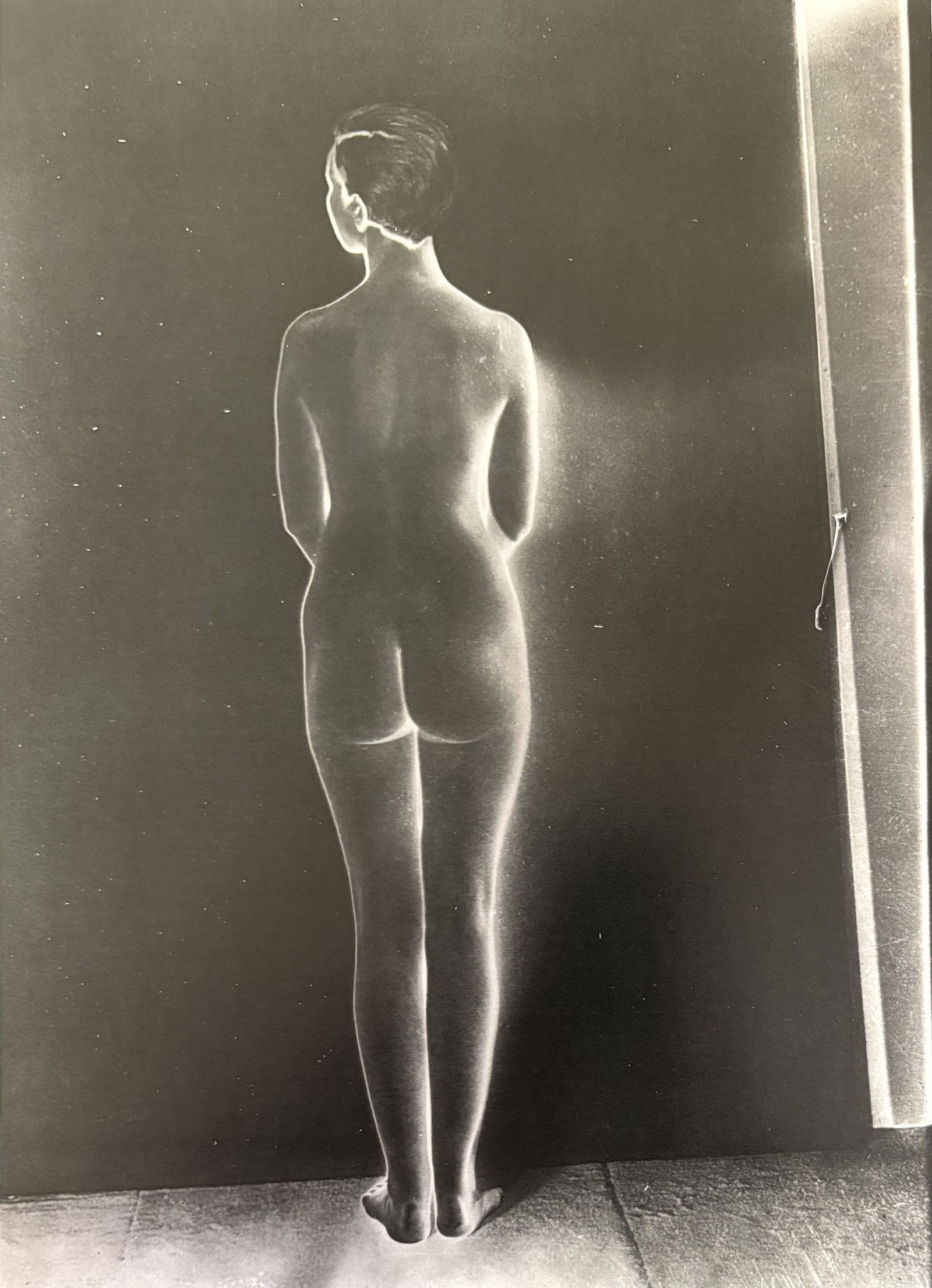 MAN RAY FRAC BOURGOGNE PHOTO LITHO: Man Ray Frac Bourgogne Photo Litho mounted to board measuring at 6.25x8 inches.