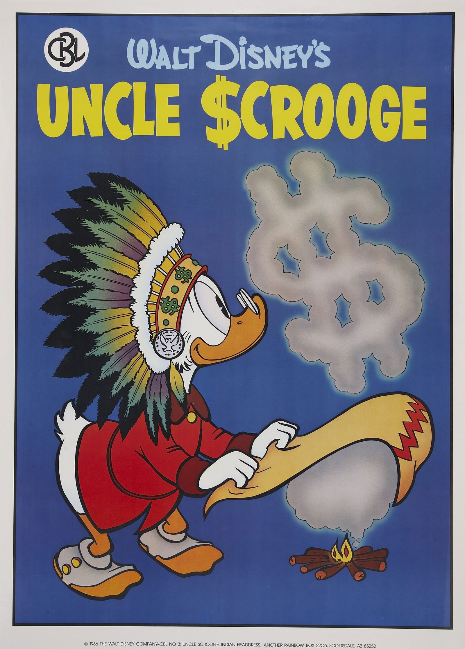 DISNEY DONALD DUCK POSTER PRINT: Disney Donald Duck Poster Print mounted to same size linen measuring at 24x33 inches. Unknown Print date.