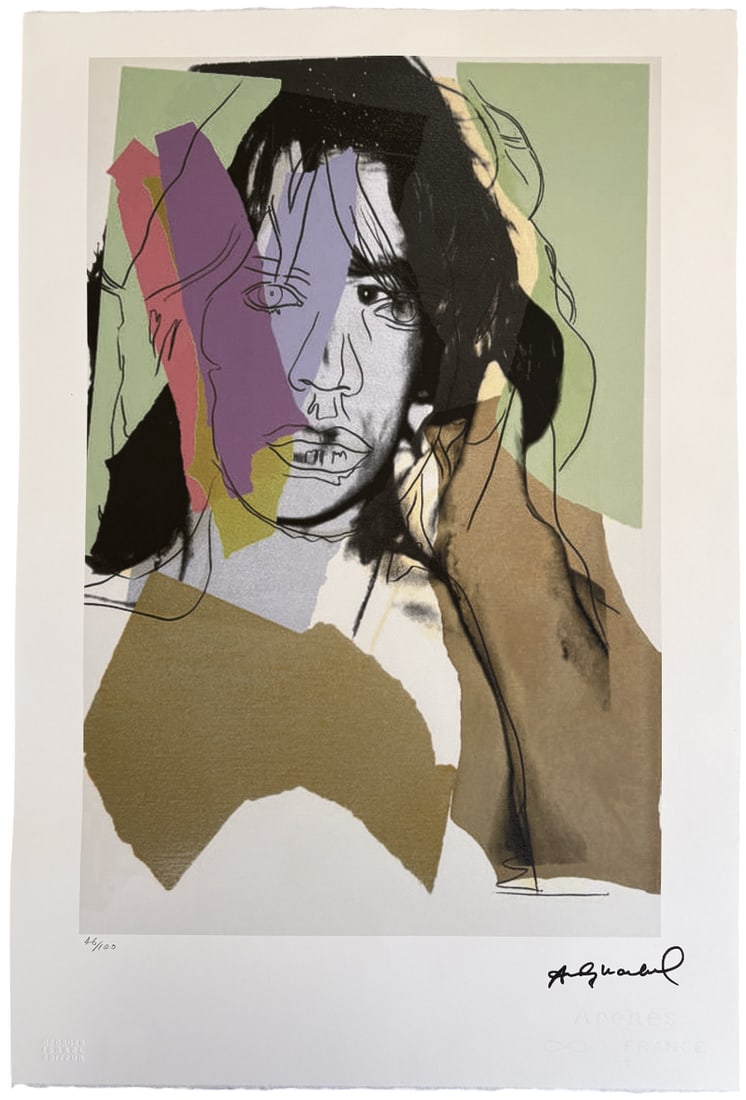 ANDY WARHOL MICK JAGGER LITHO (1 of 2)