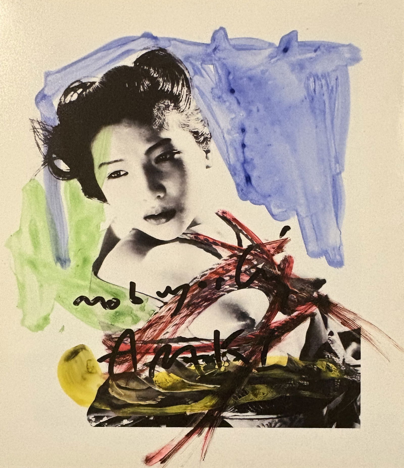 NOBUYOSHI ARAKI SENZA PRINT: Nobuyoshi Araki Senza Print mounted to board measuring at 7x8 inches.