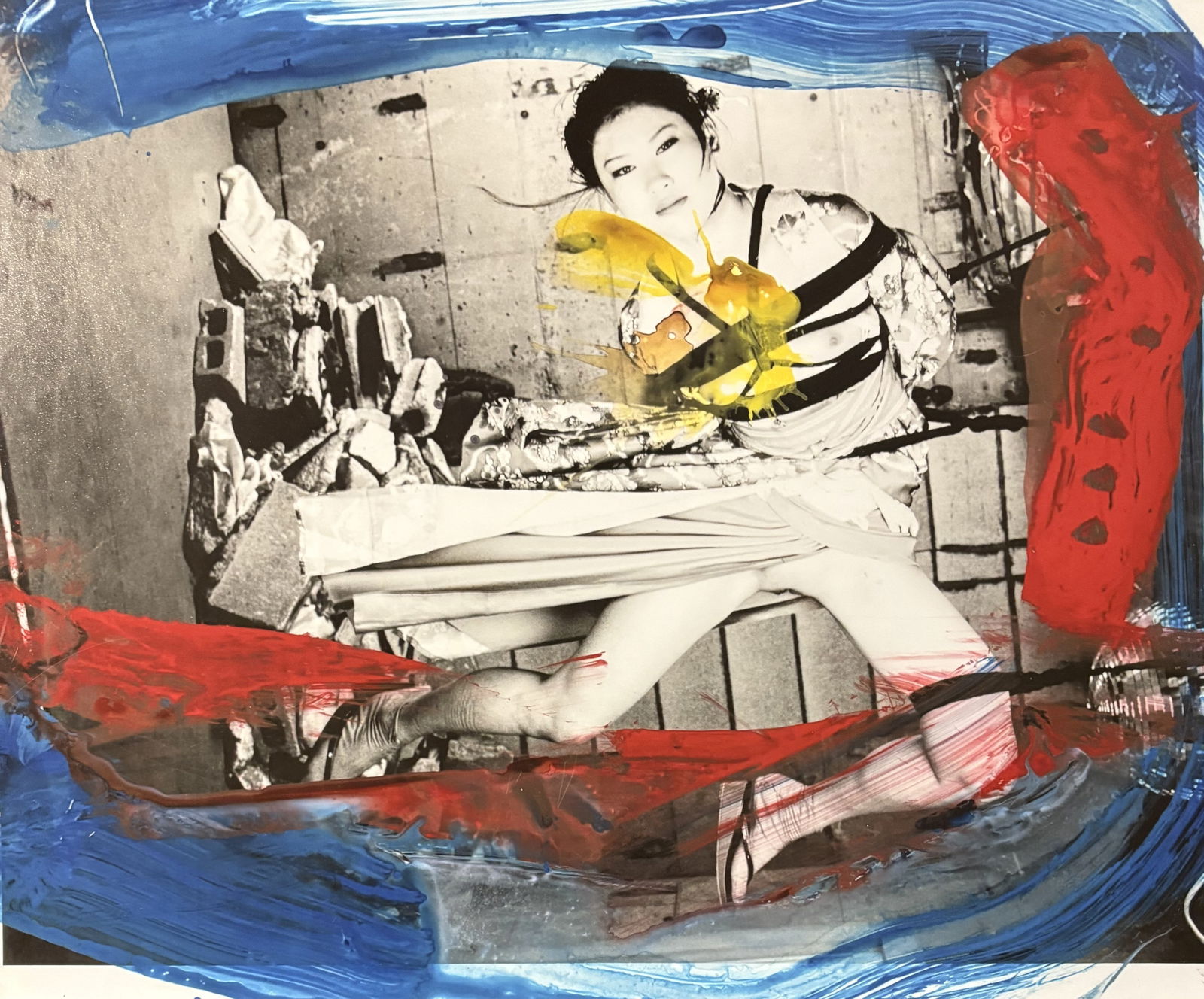 NOBUYOSHI ARAKI UNTITLED PRINT: Nobuyoshi Araki Untitled Print mounted to board measuring at 14x17 inches