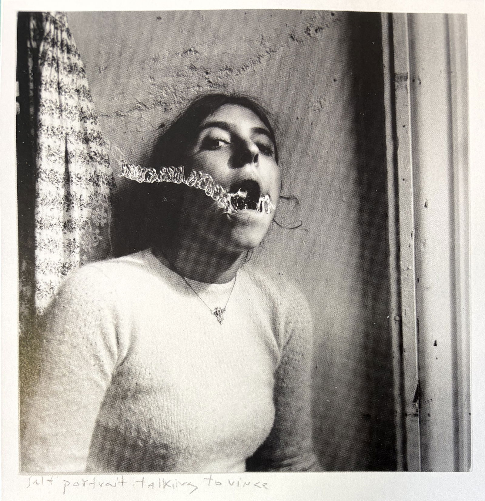 FRANCESCA WOODMAN UNTITLED PHOTO LITHO: Francesca Woodman Untitled Photo Lithograph mounted to board measuring at 5.25x5.5 inches