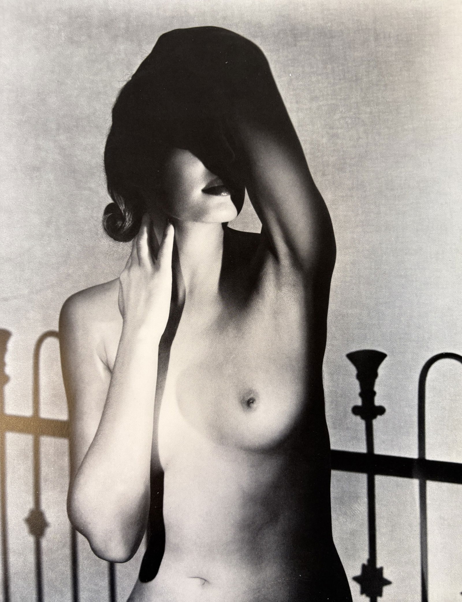 GEORGE PLATT LYNES FEMALE NUDE PHOTO LITHO: George Platt Lynes Female Nude Photo Litho mounted to same size board measuring at 8.75x11.25 inches
