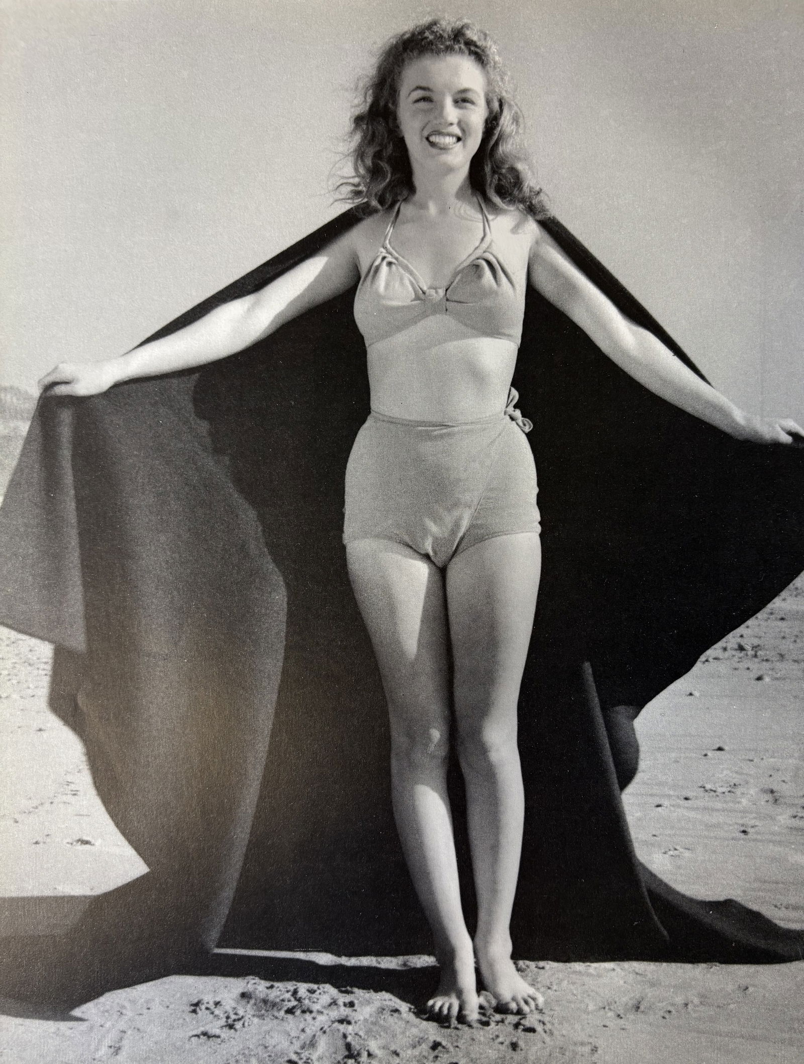 ANDRE DE DIENES MARILYN MONROE PHOTO LITHO: Andre De Dienes Marilyn Monroe Photo Litho mounted to same size board measuring at 9x11.75 inches