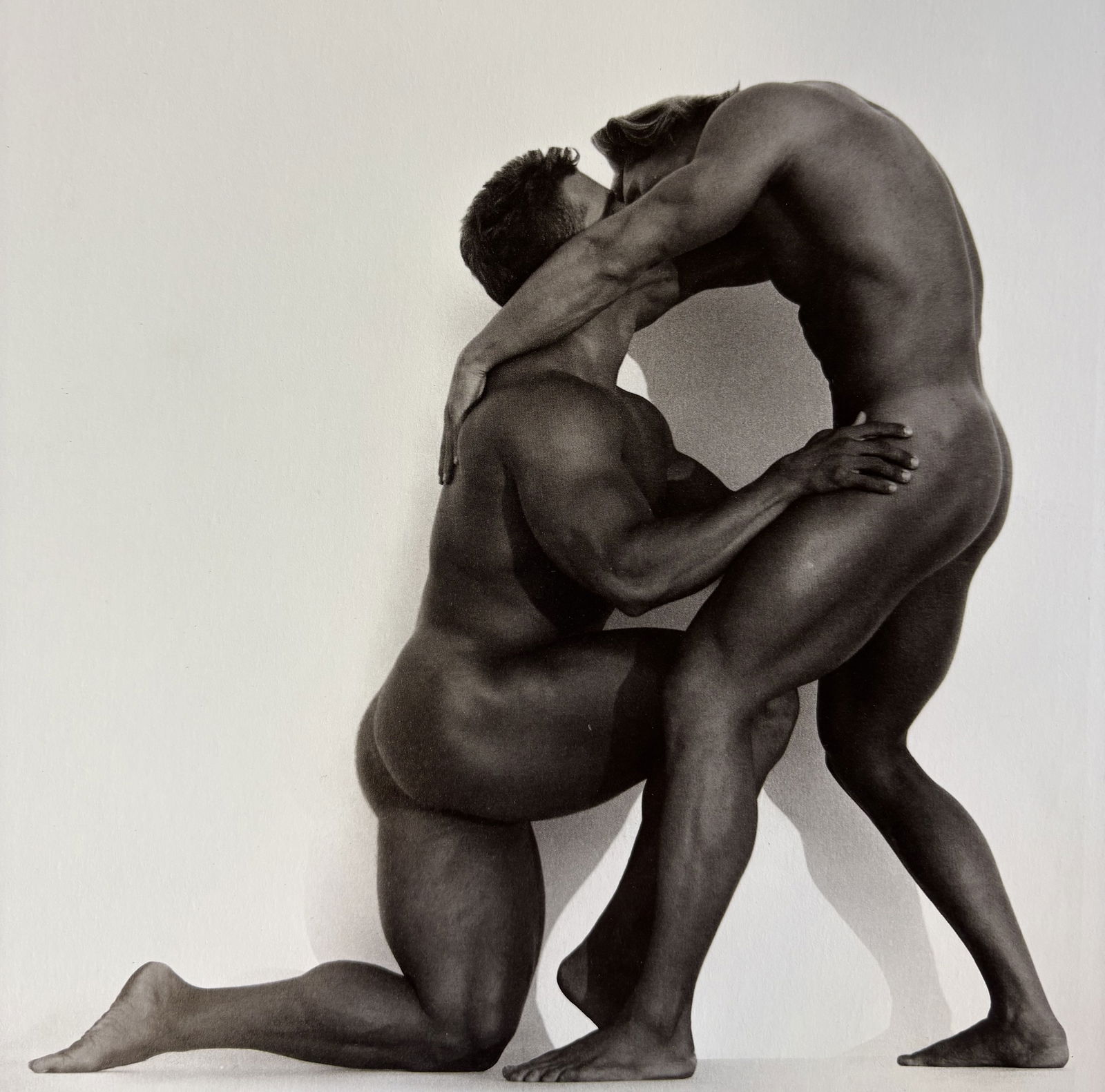 HERB RITTS MALE DUO LITHO: Herb Ritts Male Duo Litho mounted to same size board measuring at 9.75x15 inches