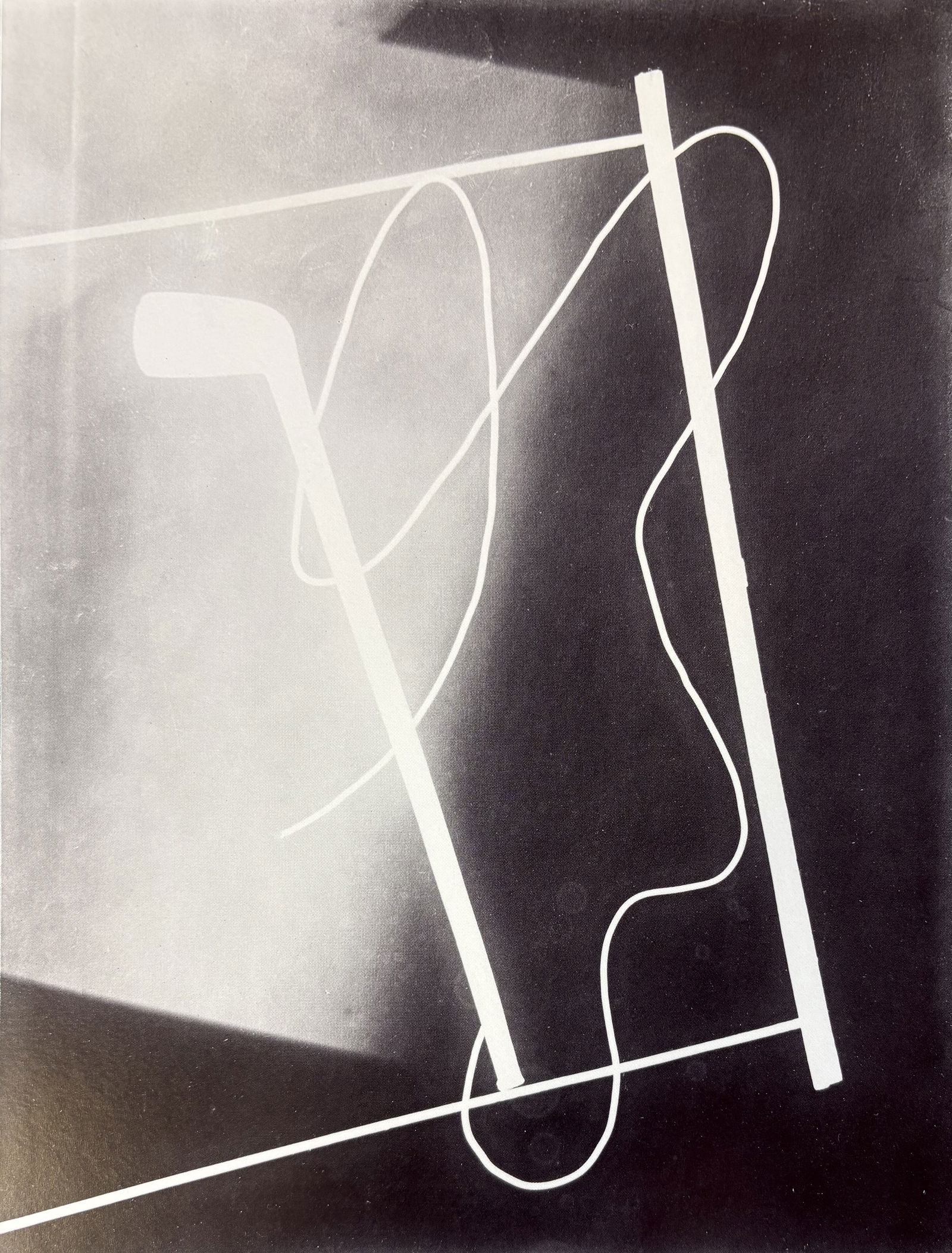 MAN RAY PIPE WIRE LITHO: Man Ray Pipe Wire Litho mounted to same size board measuring at 6.25x8.25 inches