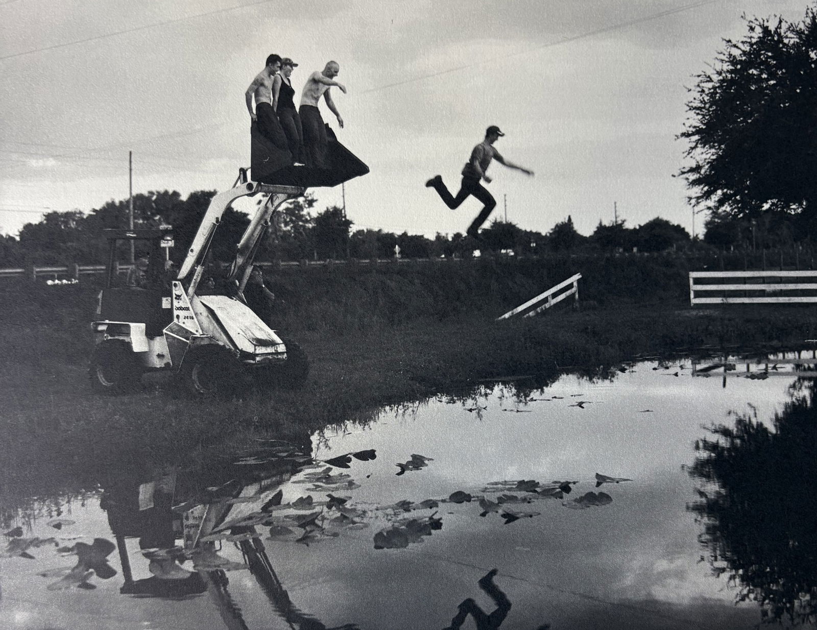 BRUCE WEBER JUMPING GRAVURE: Bruce Weber jumping Gravure mounted to same size board measuring at 9x12 inches