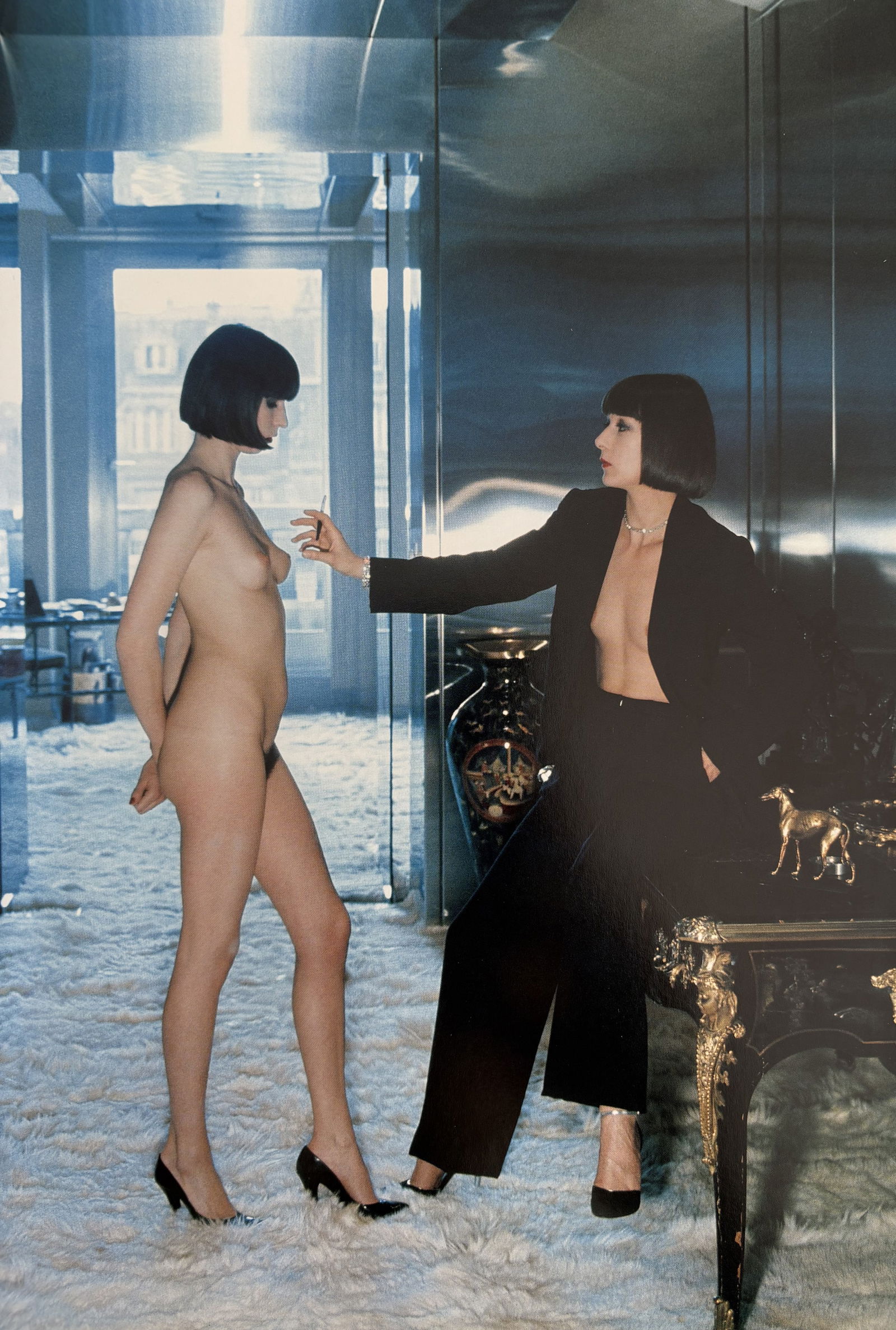 HELMUT NEWTON ANDRE KERTESZ GRAVURE: Helmut Newton Andre Kertesz Gravure mounted to same size board measuring at 8x12 inches