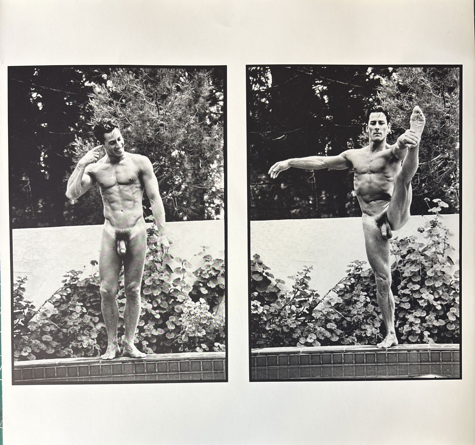 TOM BIANCHI MALE NUDE PHOTO LITHO: Tom Bianchi Male Nude Photo Litho mounted to same size board measuring at 10.5x11 inches