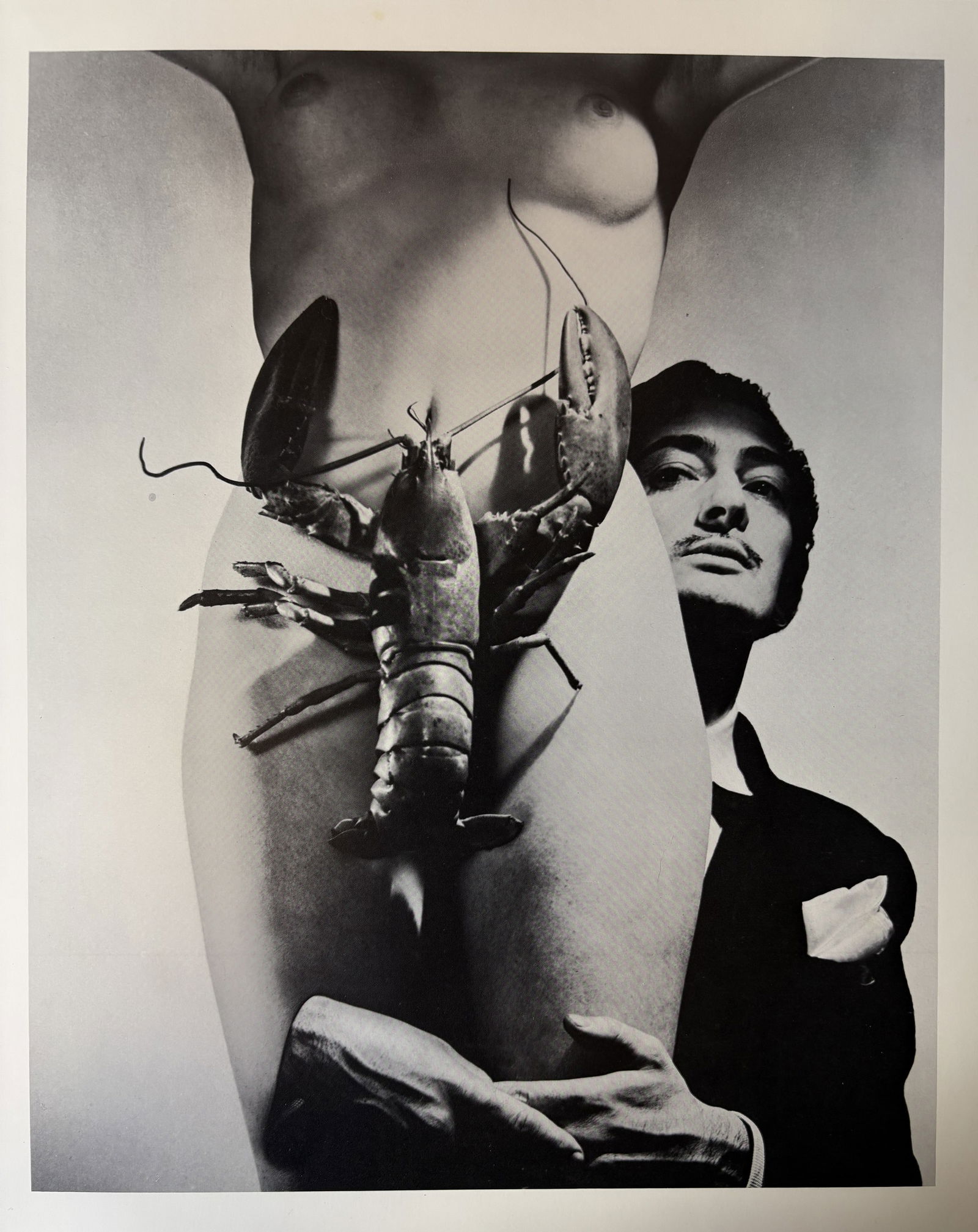 GEORGE PLATT LYNES SALVADOR DALI GRAVURE: George Platt Lynes Salvador Dali Gravure mounted to same size board measuring at 9.5x12 inches