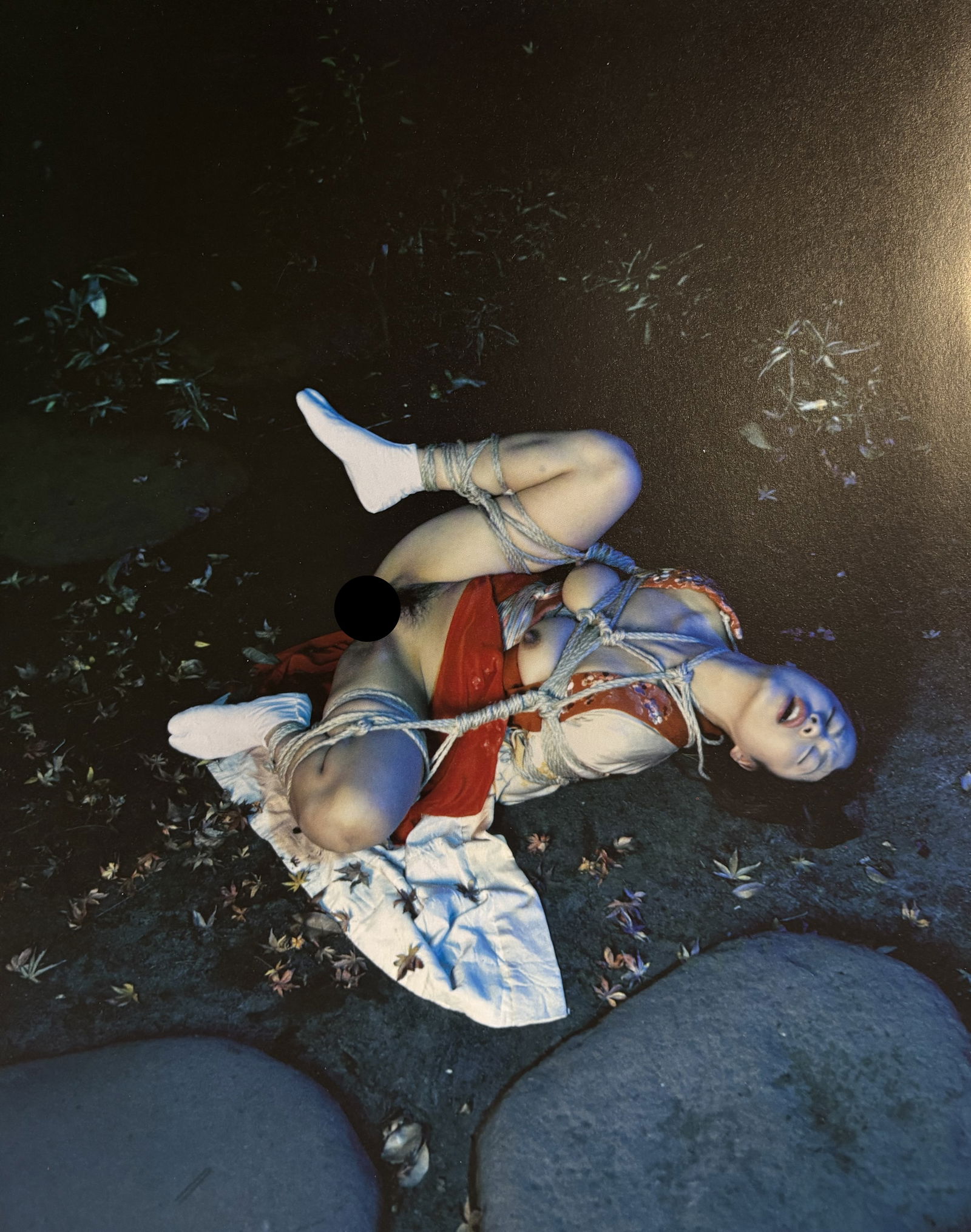 NOBUYOSHI ARAKI NUDE WOMAN PHOTO LITHO: Nobuyoshi Araki nude Woman Photo Litho mounted to same size board measuring at 9.5x12 inches