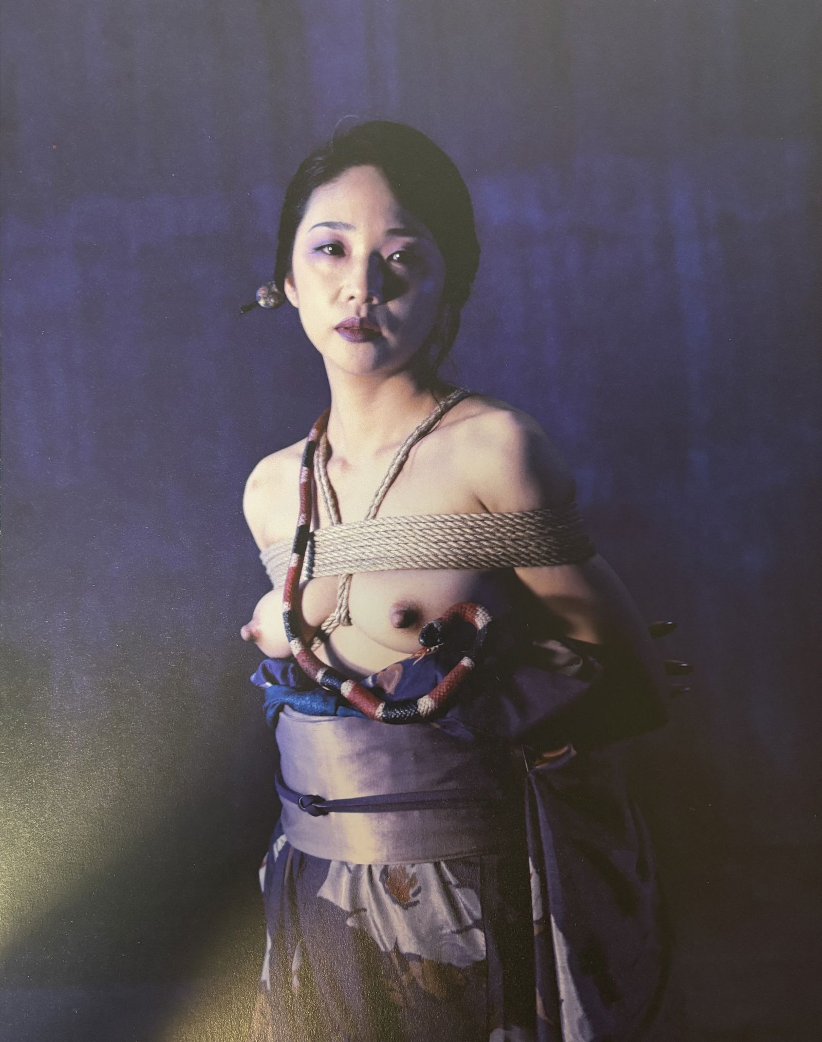 NOBUYOSHI ARAKI NUDE WOMAN PHOTO LITHO: Nobuyoshi Araki Nude Woman Photo Litho mounted to same size board measuring at 9.5x12 inches