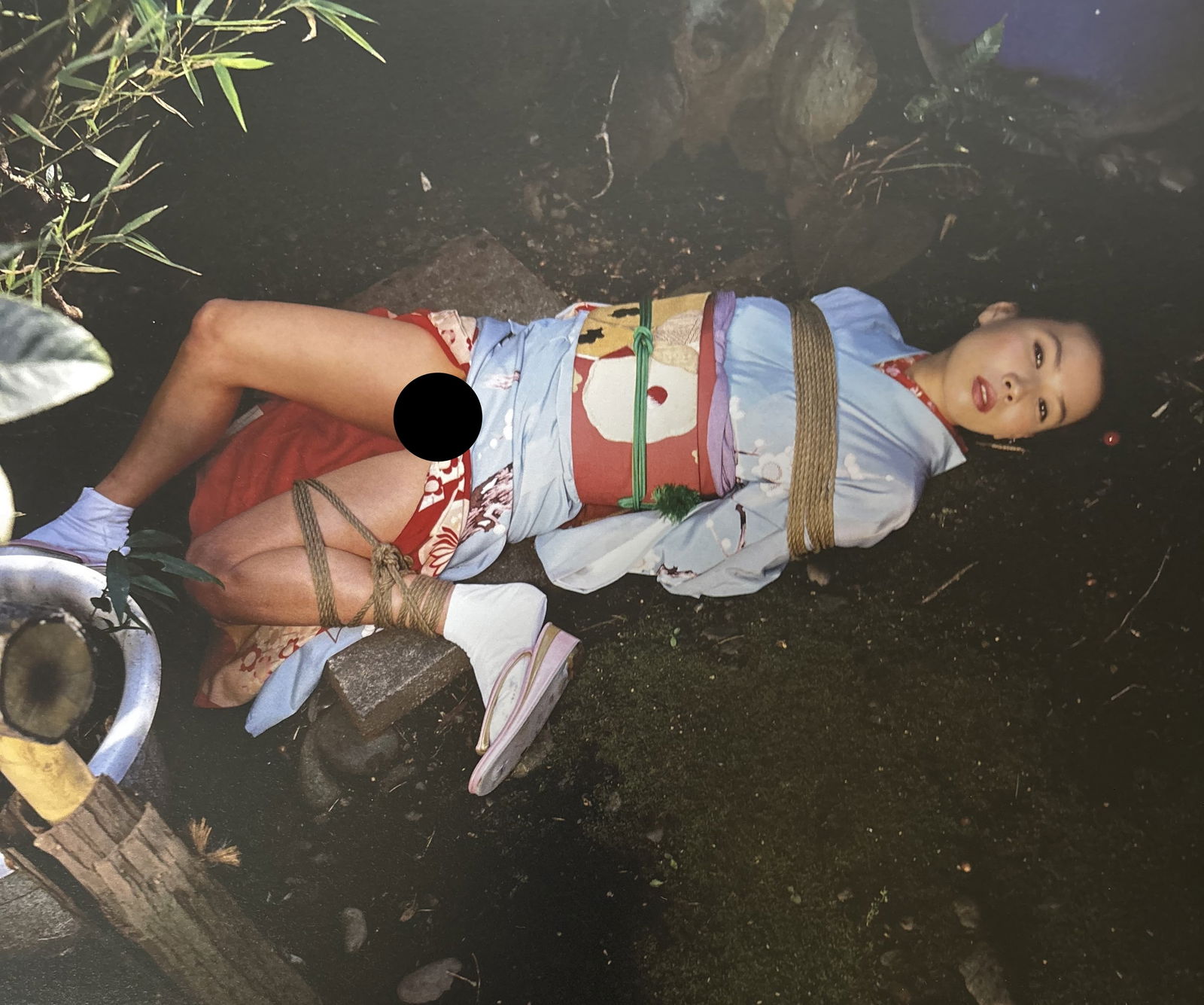 NOBUYOSHI ARAKI NUDE WOMAN PHOTO LITHO: Nobuyoshi Araki Nude Woman Photo Litho mounted to same size board measuring at 9.5x12 inches