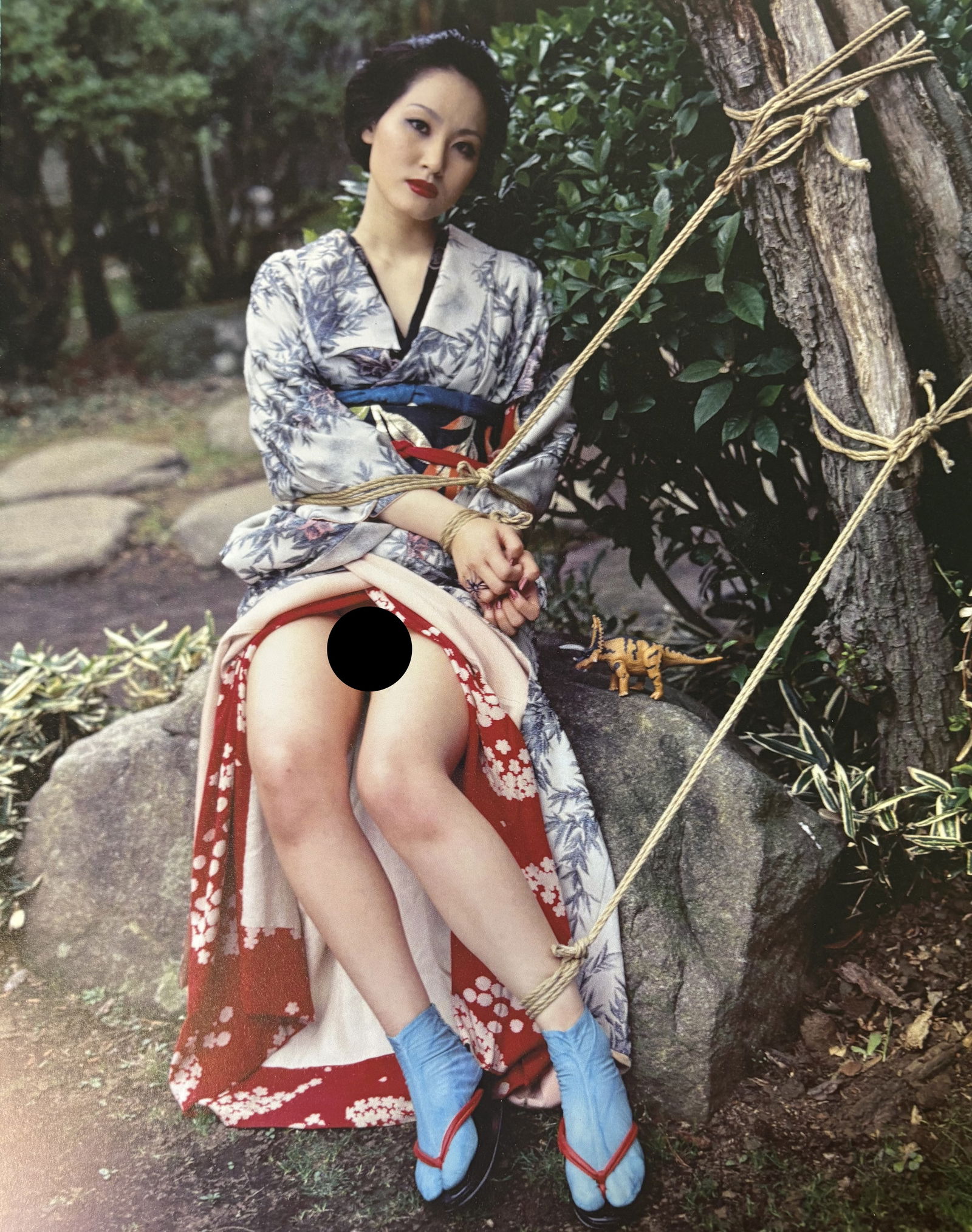 NOBUYOSHI ARAKI NUDE WOMAN PHOTO LITHO: Nobuyoshi Araki Nude Woman Photo Litho mounted to same size board measuring at 9.5x12 inches