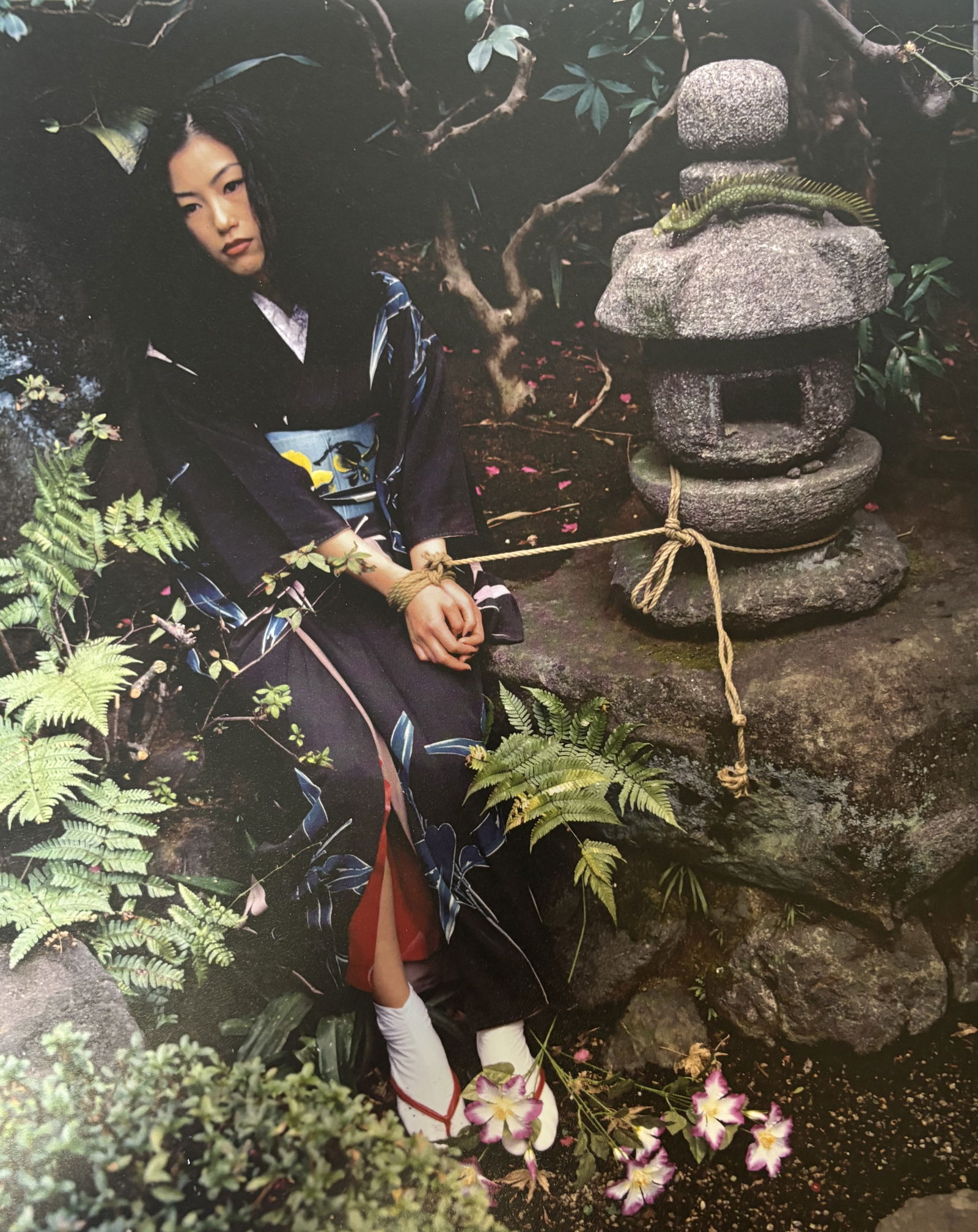 NOBUYOSHI ARAKI NUDE WOMAN PHOTO LITHO: Nobuyoshi Araki Nude Woman Photo Litho mounted to same size board measuring at 9.5x12 inches