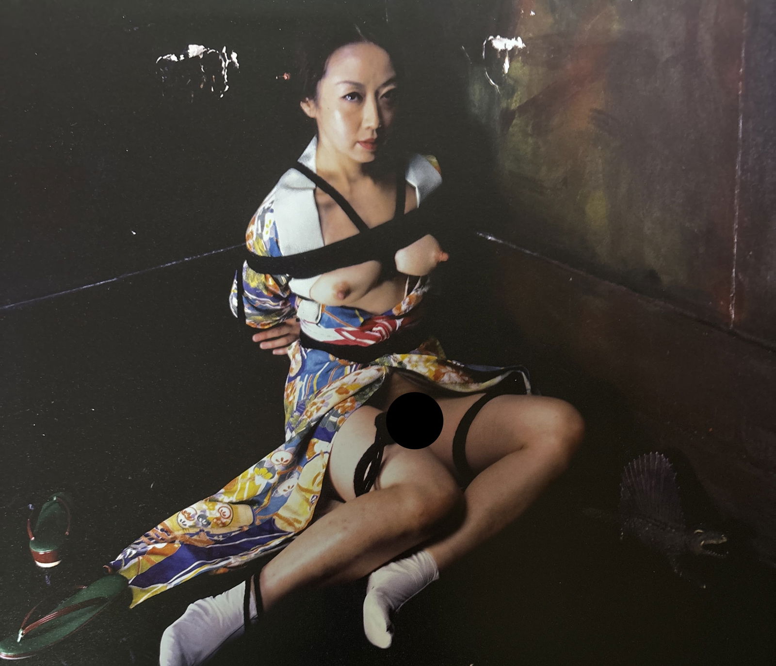NOBUYOSHI ARAKII NUDE WOMEN PHOTO LITHO: Nobuyoshi Araki Nude Women Photo Litho mounted to same size board measuring at 9.5x12 inches