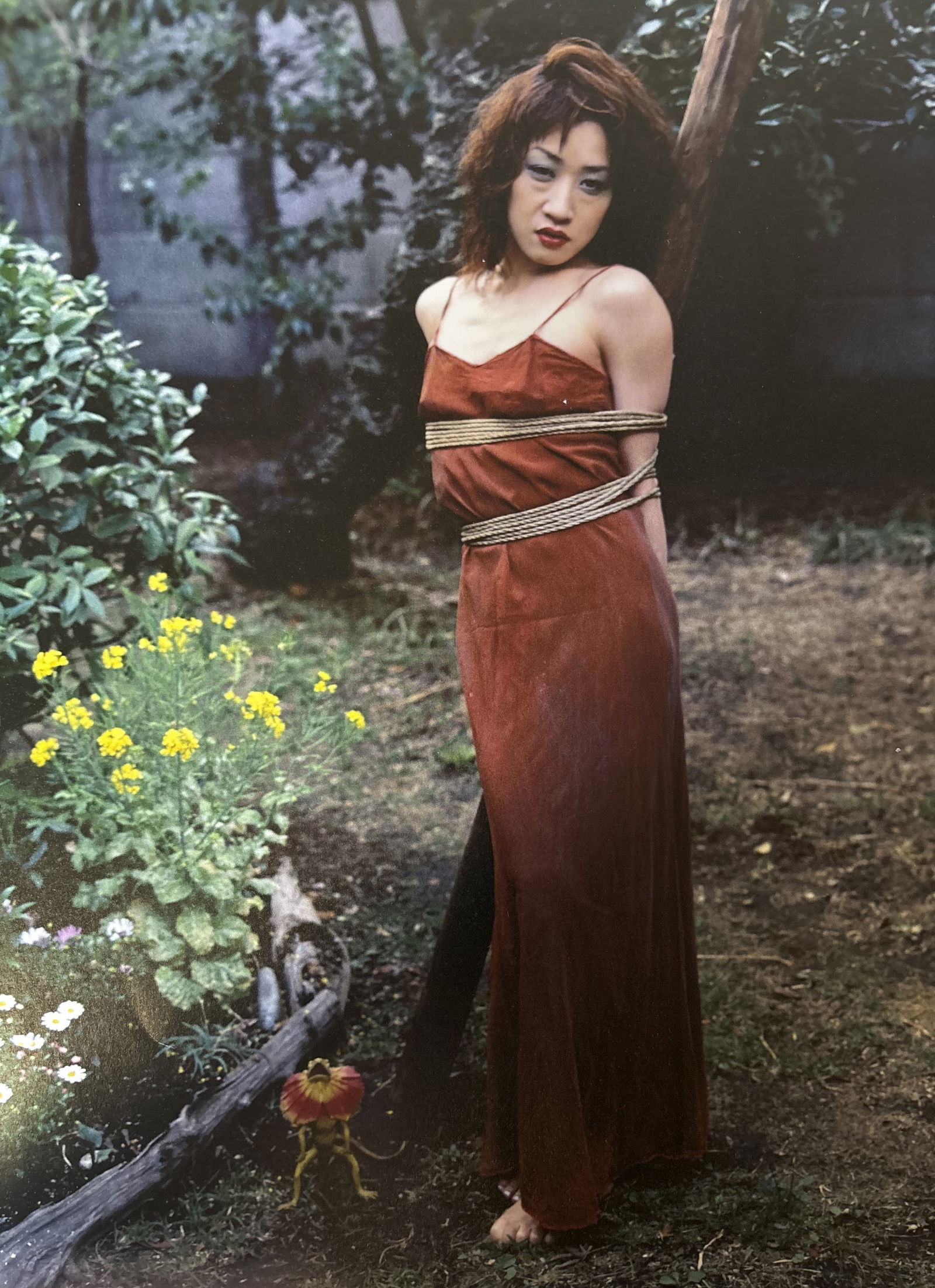 NOBUYOSHI ARAKI NUDE WOMAN PHOTO LITHO: Nobuyoshi Araki Nude Woman Photo Litho mounted to same size board measuring at 9.5x12 inches