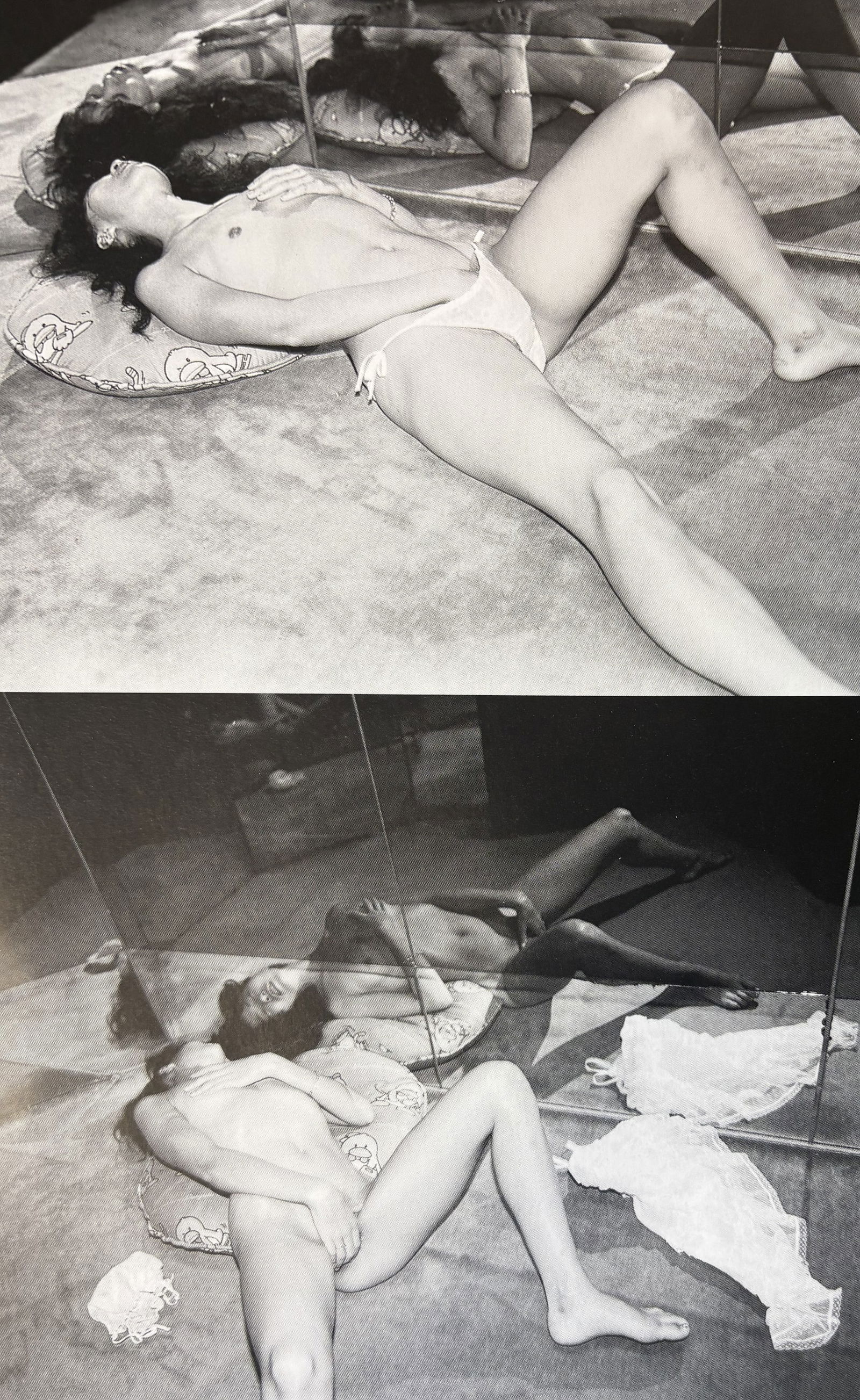 NOBUYOSHI ARAKI NUDE WOMAN PHOTO LITHO: Nobuyoshi Araki Nude Woman Photo Litho mounted to same size board measuring at 4.5x7.5 inches