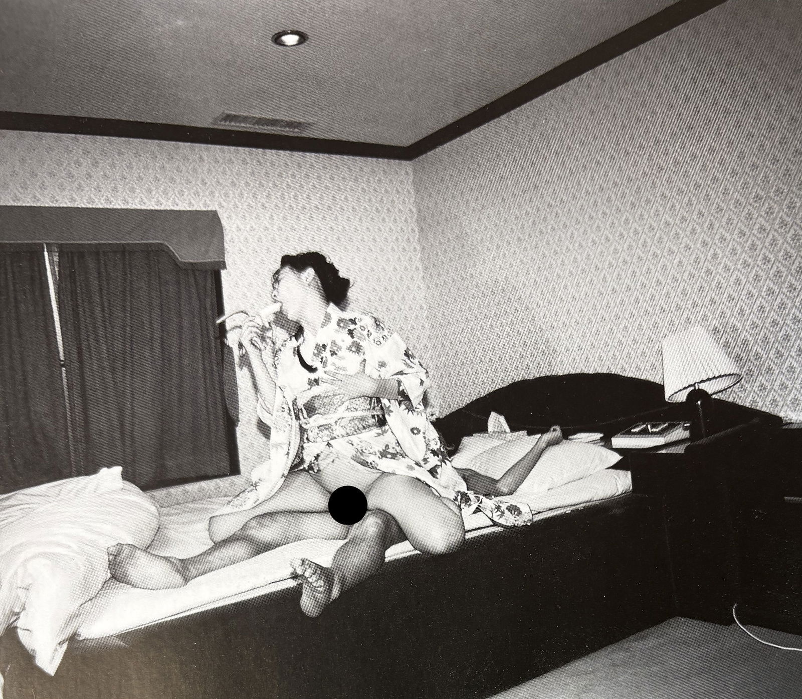 NOBUYOSHI ARAKI NUDE WOMAN PHOTO LITHO: Nobuyoshi Araki Nude Woman Photo Litho mounted to same size board measuring at 4.5x7.5 inches