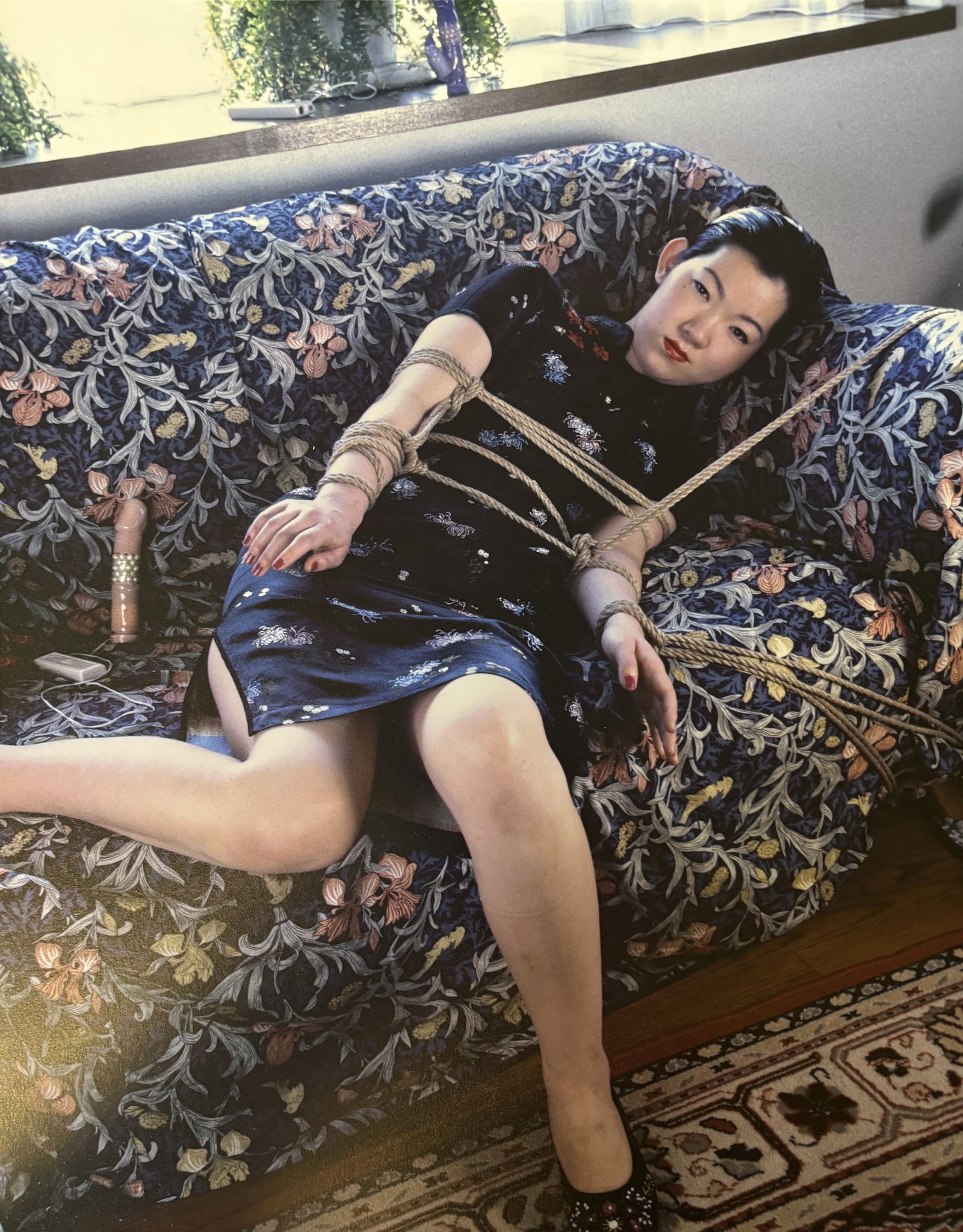 NOBUYOSHI ARAKI NUDE WOMAN PHOTO LITHO: Nobuyoshi Araki Nude Woman Photo Litho mounted to same size board measuring at 9.5x12 inches