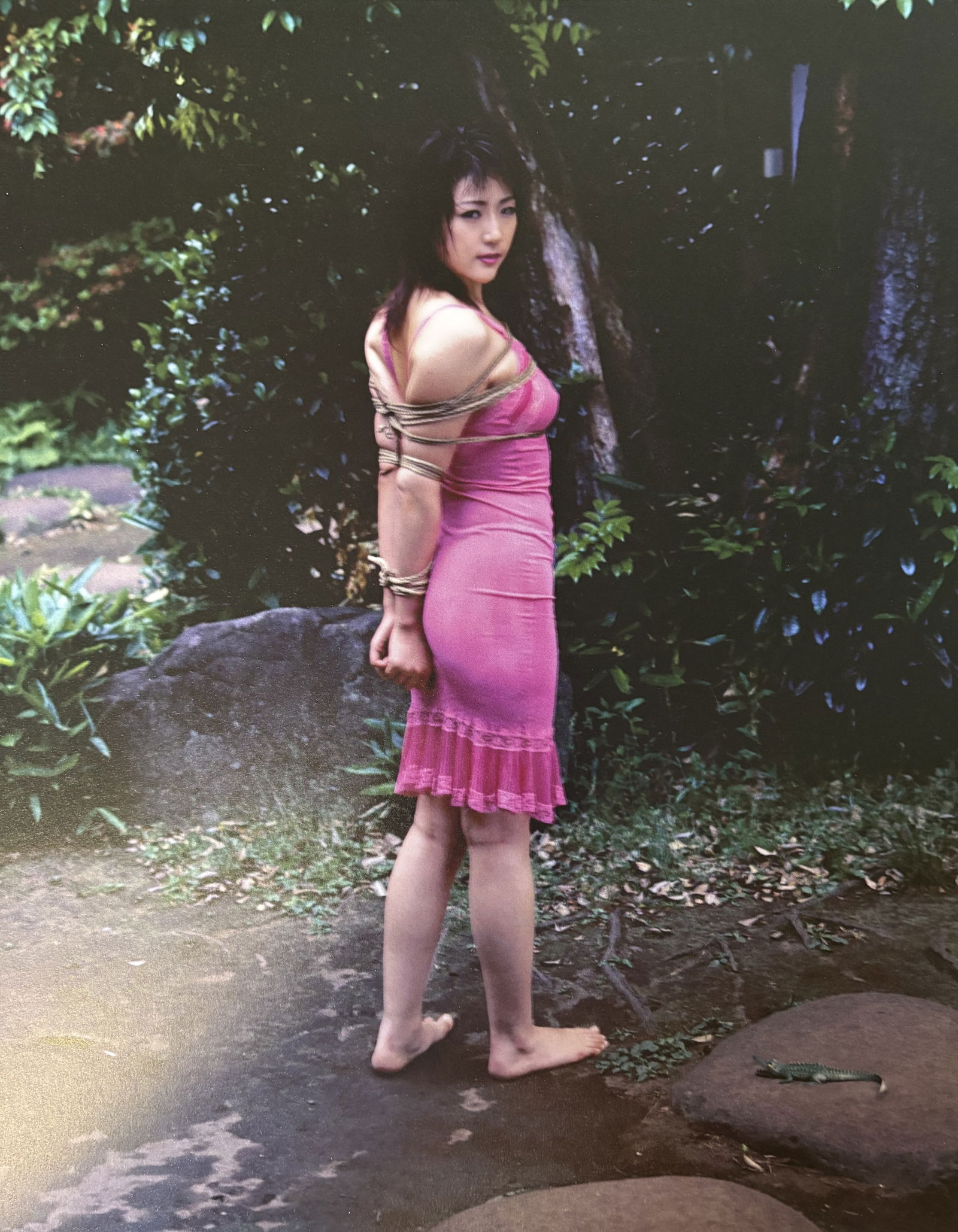 NOBUYOSHI ARAKI NUDE WOMAN PHOTO LITHO: Nobuyoshi Araki Nude Woman Photo Litho mounted to same size board measuring at 9.5x12 inches