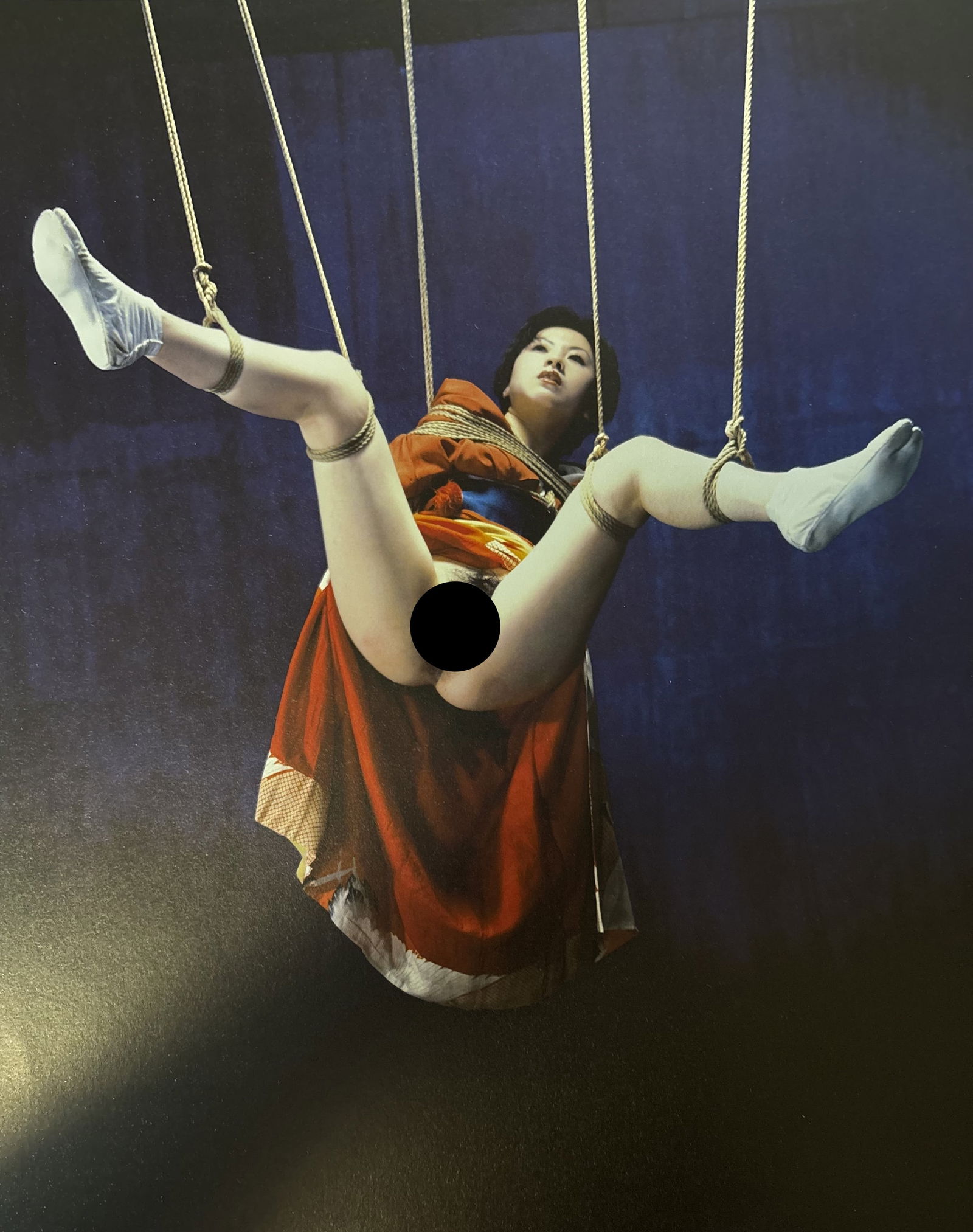 NOBUYOSHI ARAKI NUDE WOMAN PHOTO LITHO: Nobuyoshi Araki Nude Woman Photo Litho mounted to same size board measuring at 9.5x12 inches