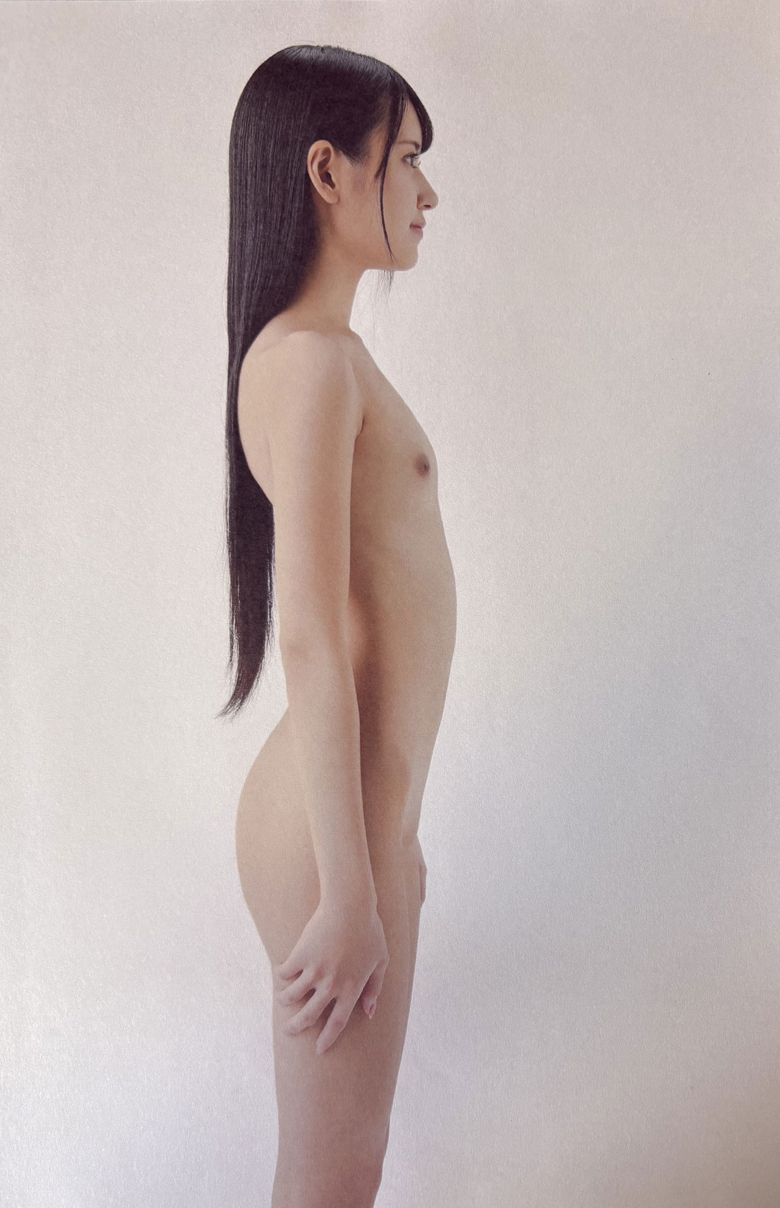 UMI YATSUGAKE POSING NUDE PHOTO LITHO: Umi Yatsugake Posing Nude Photo Litho mounted to same size board measuring at 6.5x11 inches