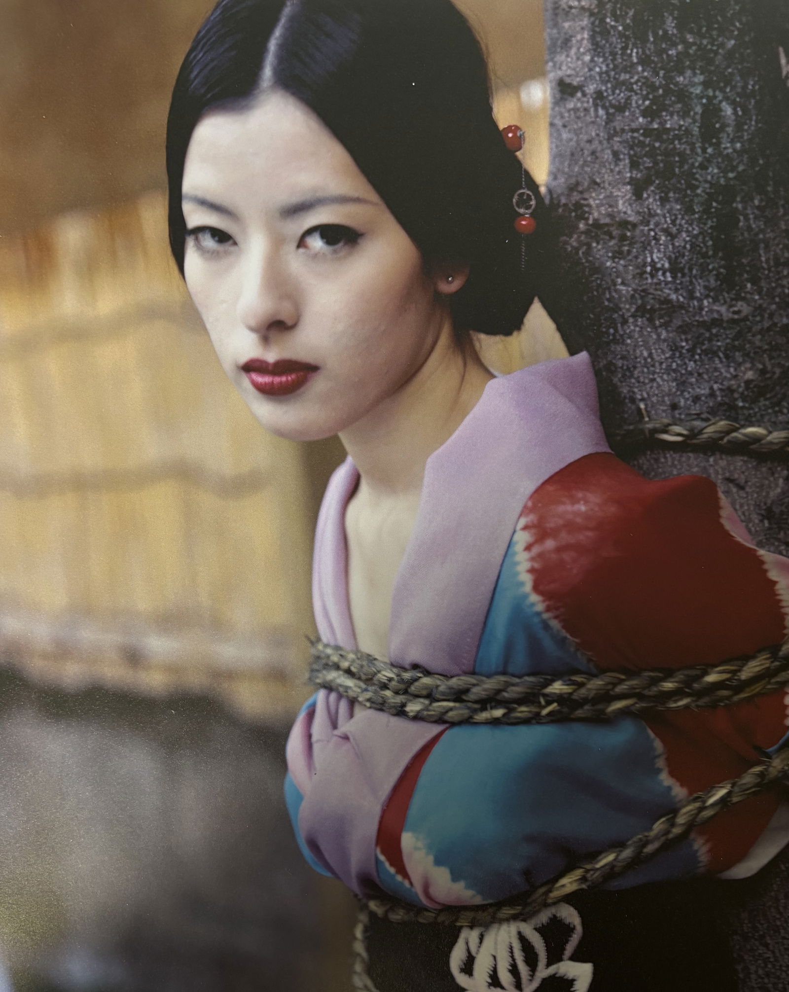 NOBUYOSHI ARAKI NUDE WOMAN PHOTO LITHO: Nobuyoshi Araki Nude Woman Photo Litho mounted to same size board measuring at 9.5x12 inches