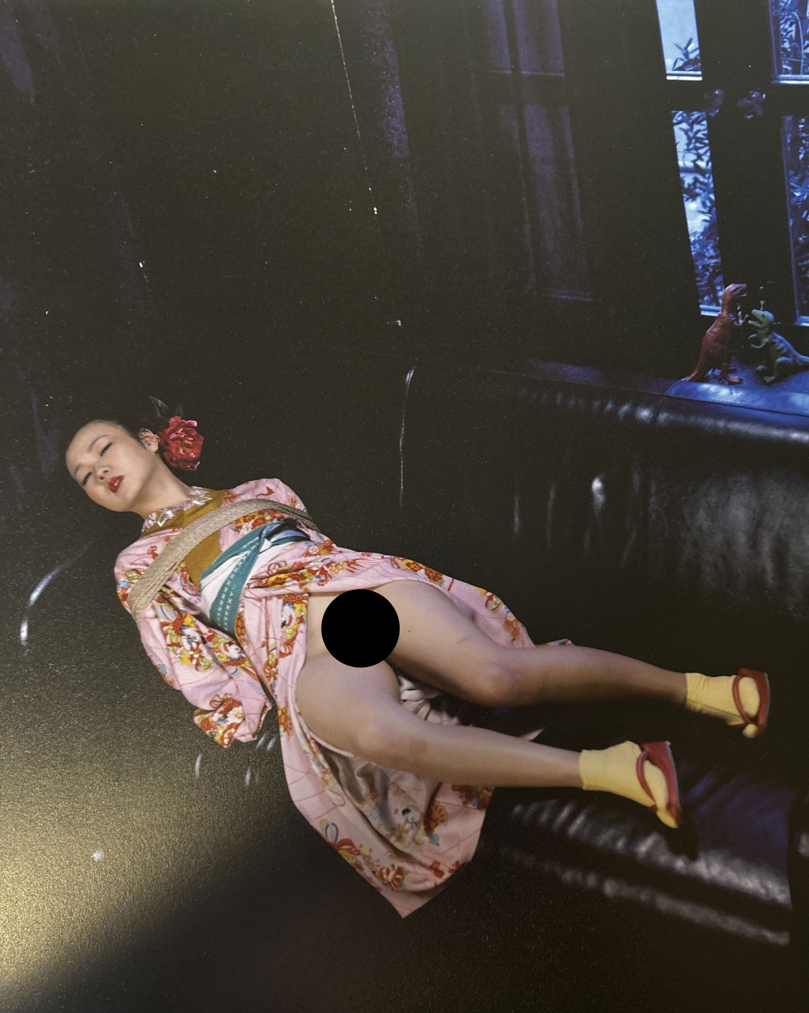 NOBUYOSHI ARAKI NUDE WOMAN PHOTO LITHO: Nobuyoshi Araki Nude Woman Photo Litho mounted to same size board measuring at 9.5x12 inches