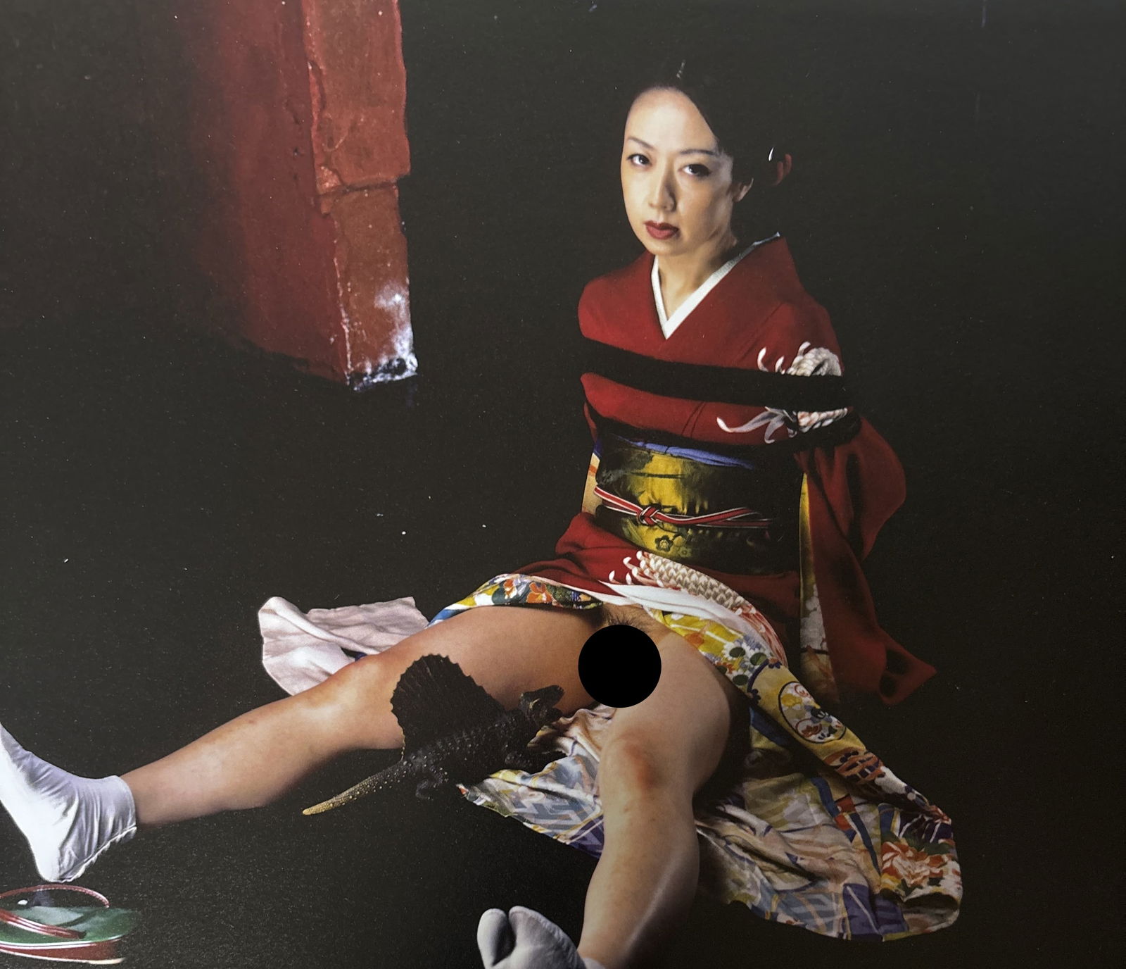 NOBUYOSHI ARAKI NUDE WOMAN PHOTO LITHO: Nobuyoshi Araki Nude Woman Photo Litho mounted to same size board measuring at 9.5x12 inches