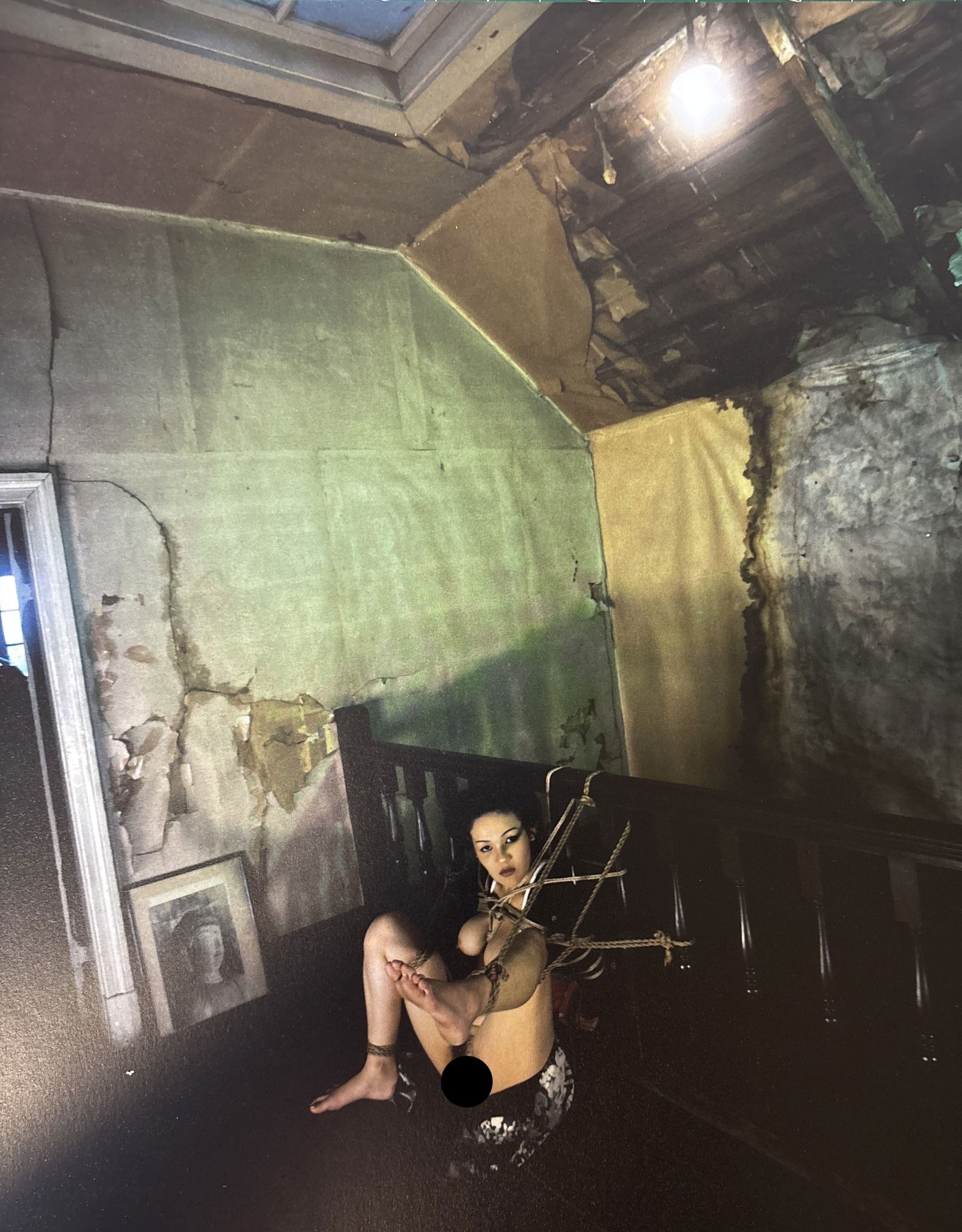 NOBUYOSHI ARAKI NUDE WOMAN PHOTO LITHO: Nobuyoshi Araki Nude Woman Photo Litho mounted to same size board measuring at 9.5x12 inches