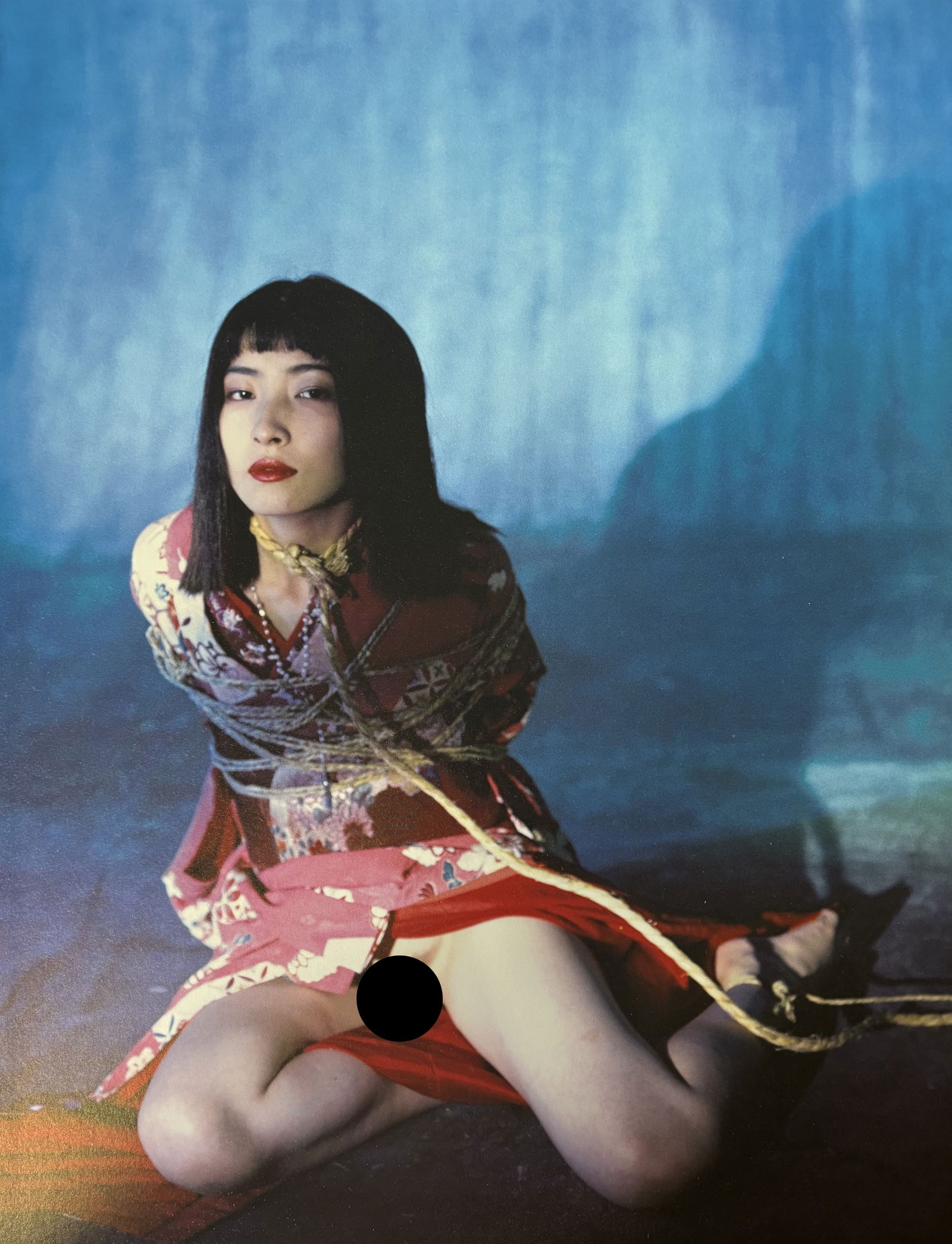 NOBUYOSHI ARAKI NUDE WOMAN PHOTO LITHO: Nobuyoshi Araki Nude Woman Photo Litho mounted to same size board measuring at 9.5x12 inches