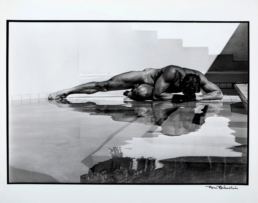 TOM BIANCHI UNTITLED PRINT: Tom Bianchi Untitled Print mounted to board measuring at 11x14 inches. Signed in the plate.