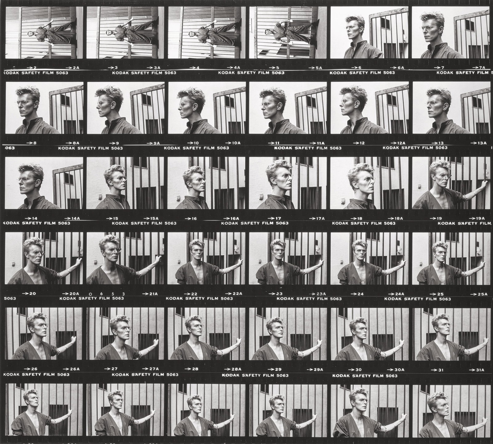 HELMUT NEWTON DAVID BOWIE CONTACT SHEET PRINT (1 of 1)