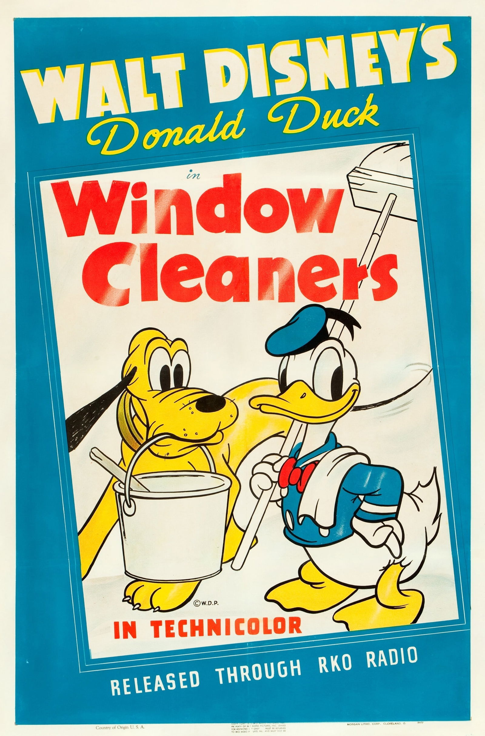 DISNEY DONALD DUCK RKO POSTER PRINT (1 of 1)