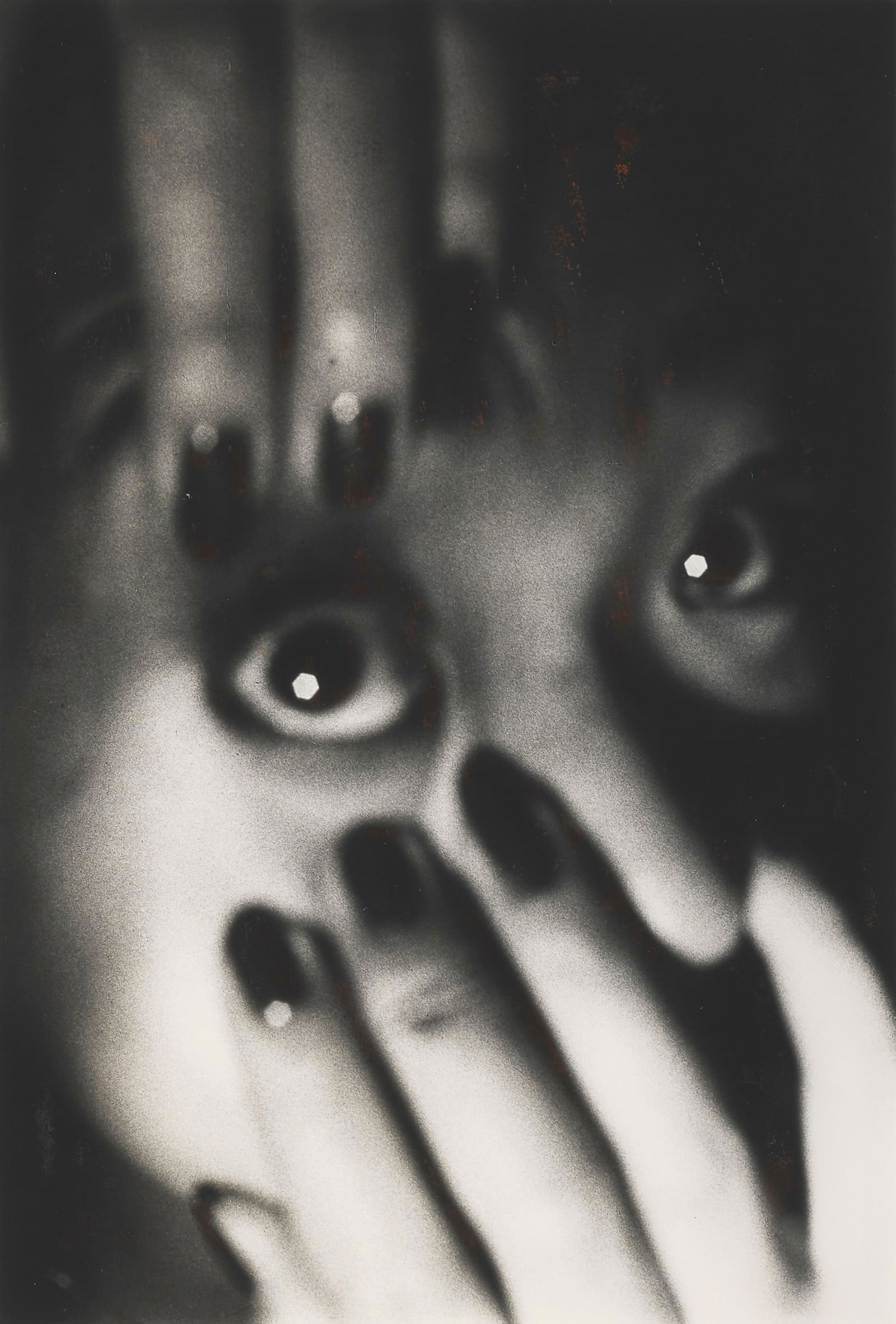 DAIDO MORIYAMA UNTITLED PRINT: Daido Moriyama Untitled print mounted to board measuring at 7.5x11 inches