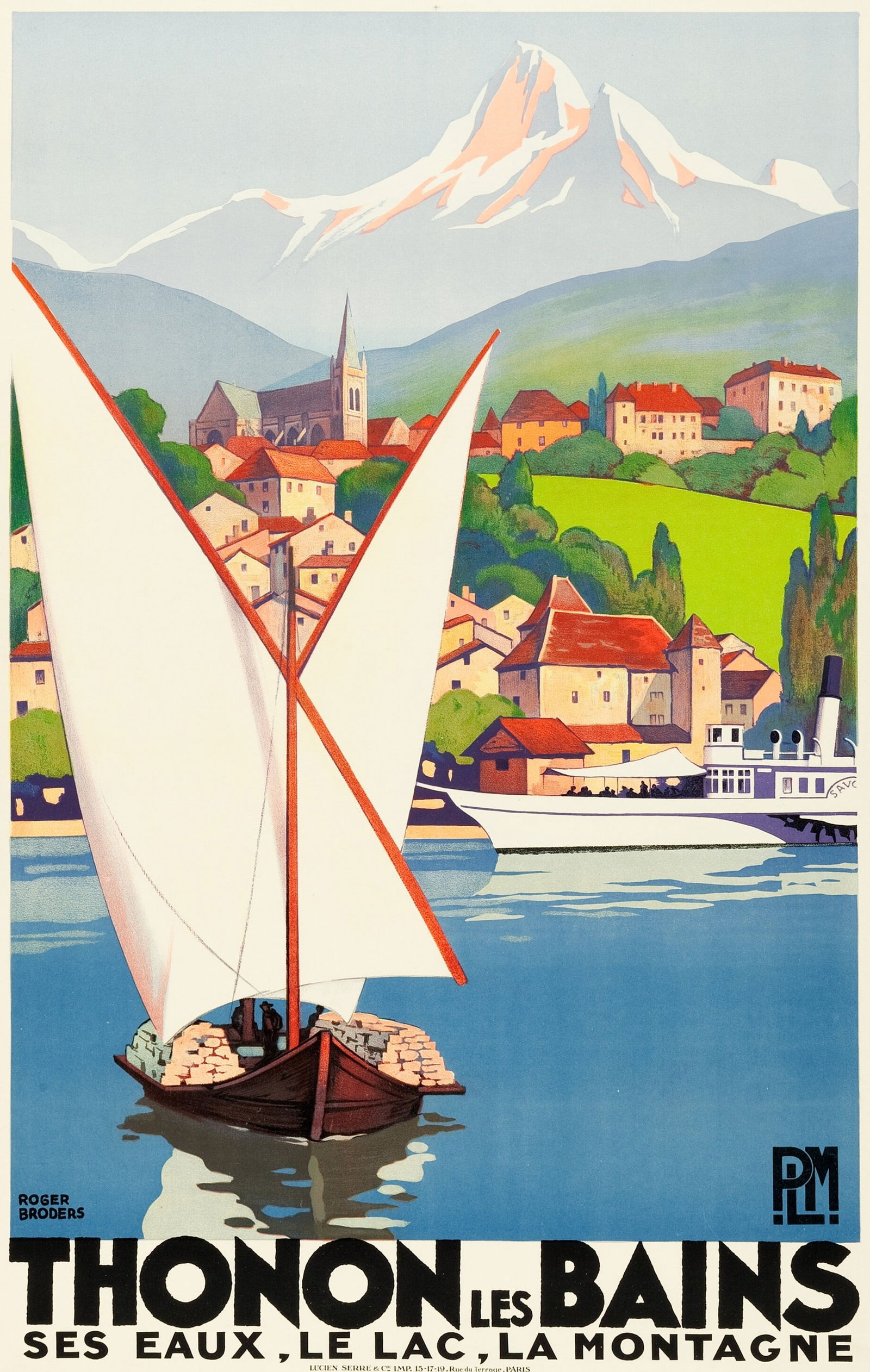 THONON LES BAINS TRAVEL POSTER PRINT (1 of 1)